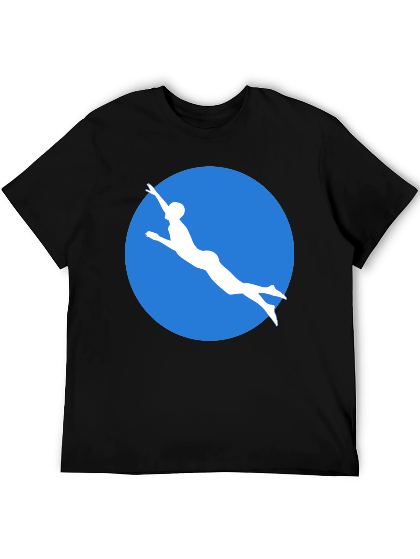 Diver Silhouette Graphic Tee - Black T-Shirt