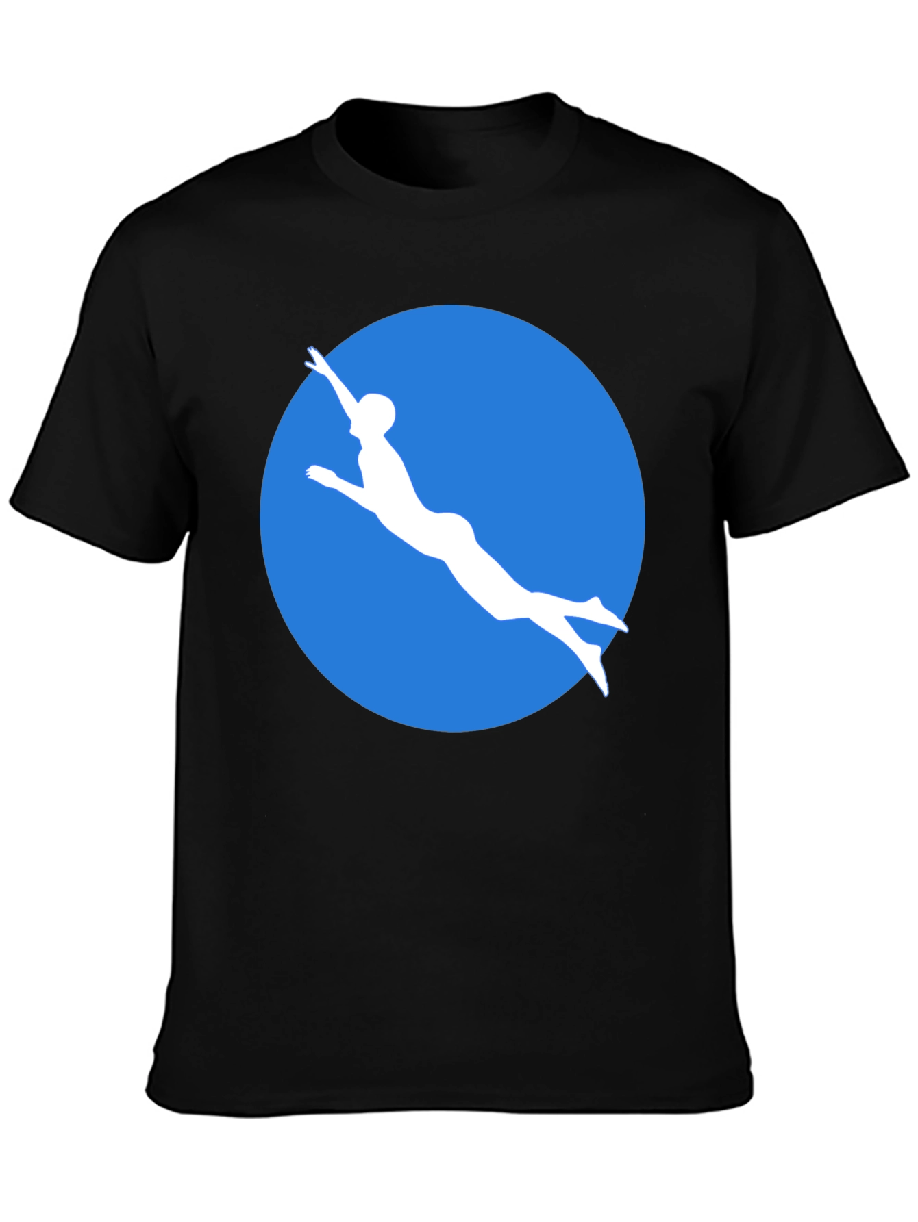 Diver Silhouette Graphic Tee - Black T-Shirt