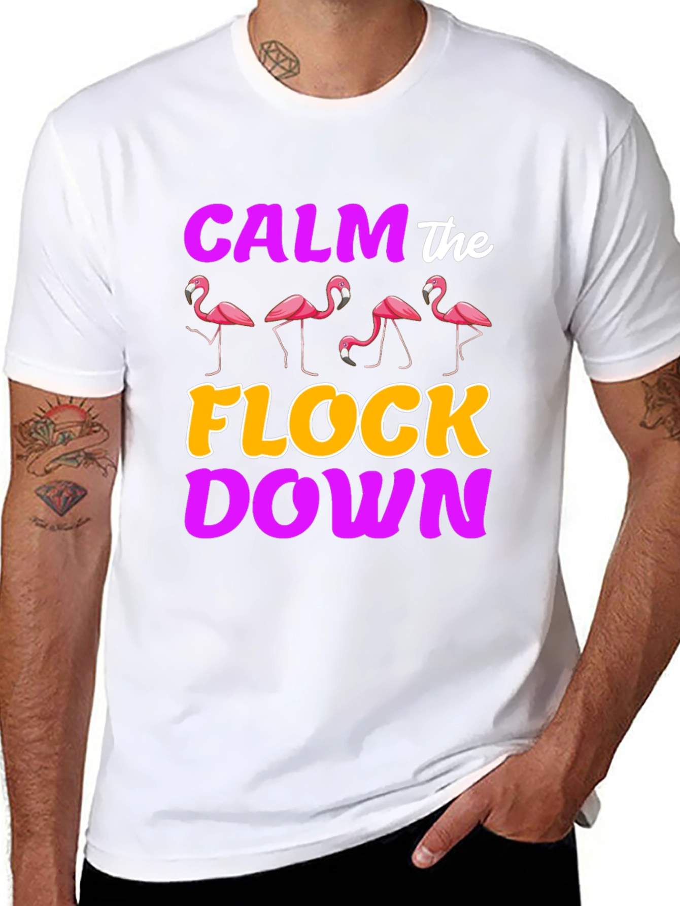 Calm the Flock Down Graphic Tee