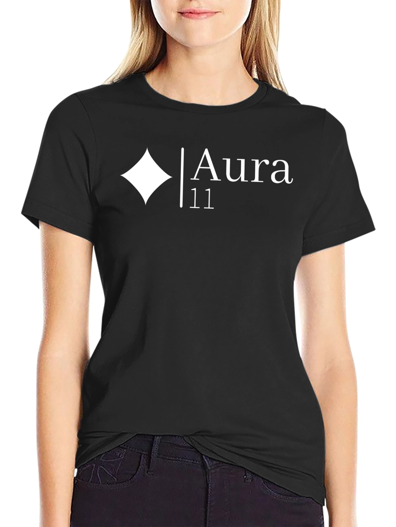 Aura 11 Graphic Tee - Stylish Black T-Shirt
