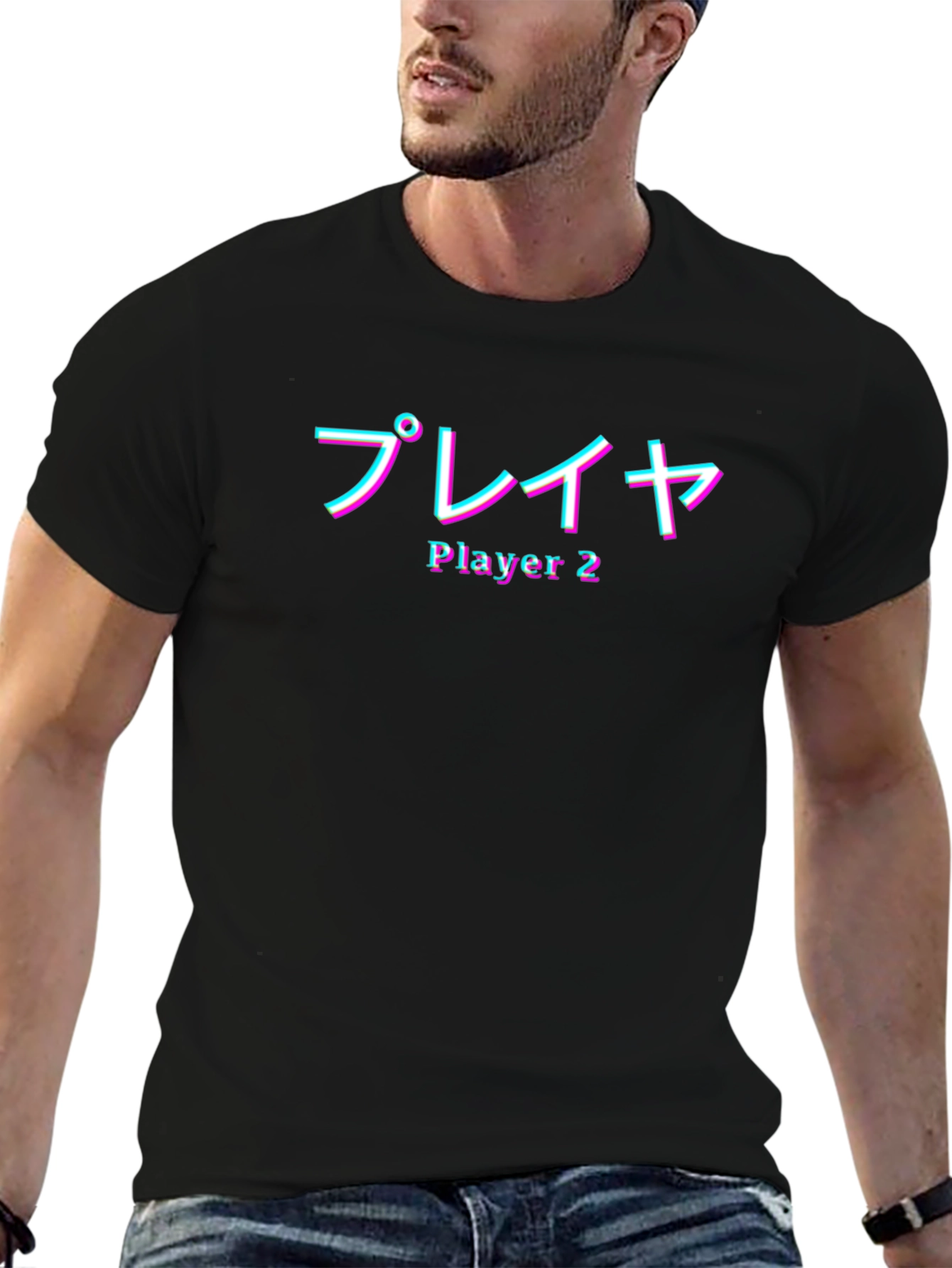 Player 2 Graphic Tee - Black Gamer Shirt