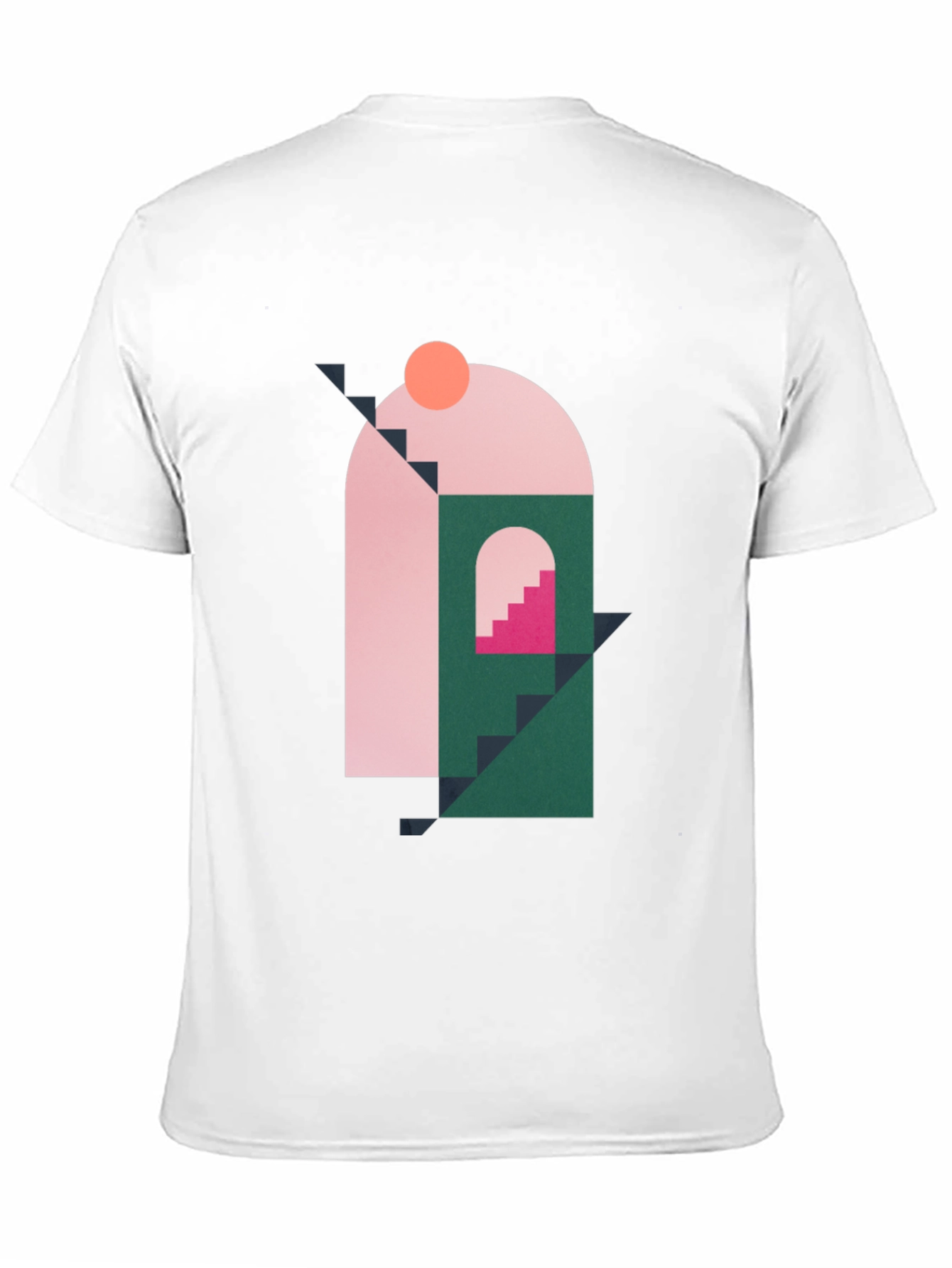 Geometric Shape Graphic Black T-Shirt