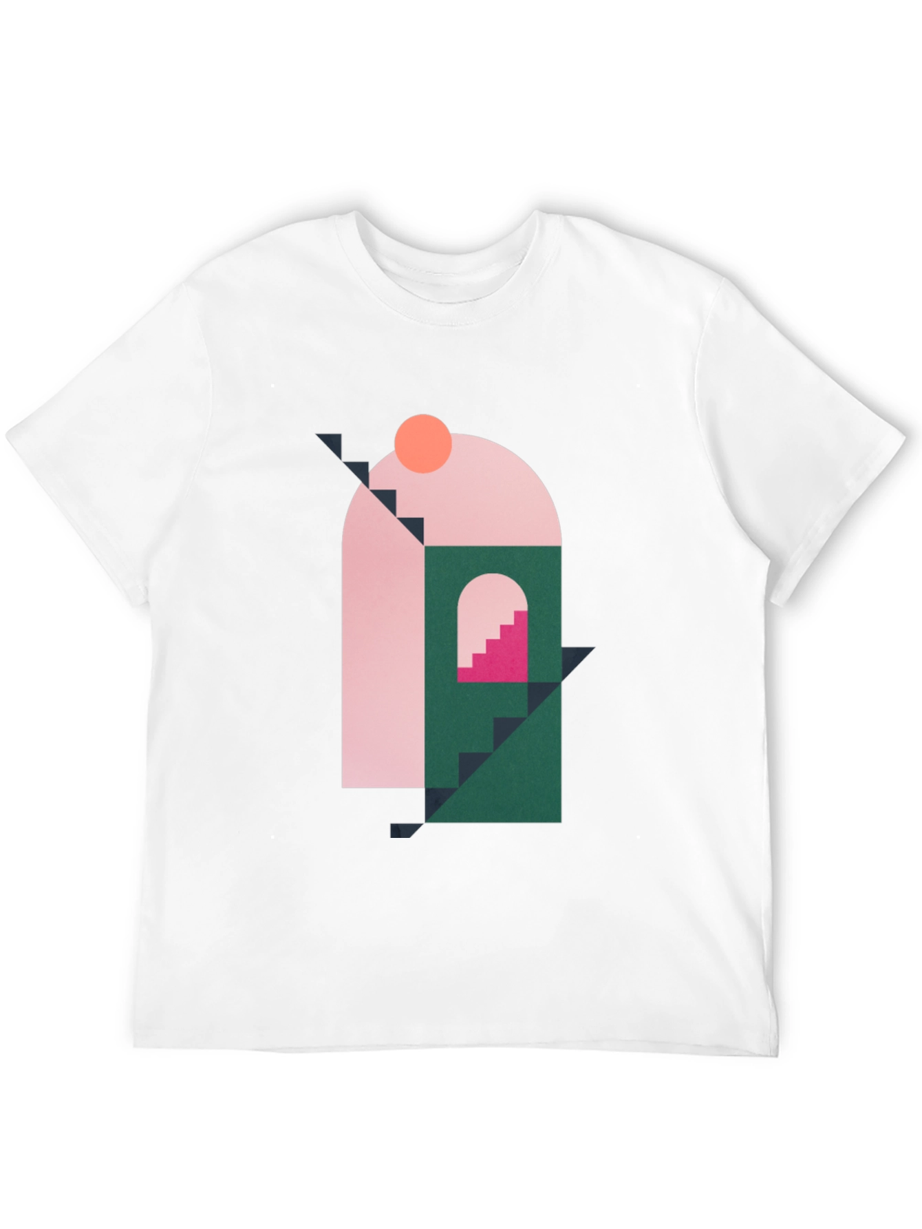 Geometric Shape Graphic Black T-Shirt