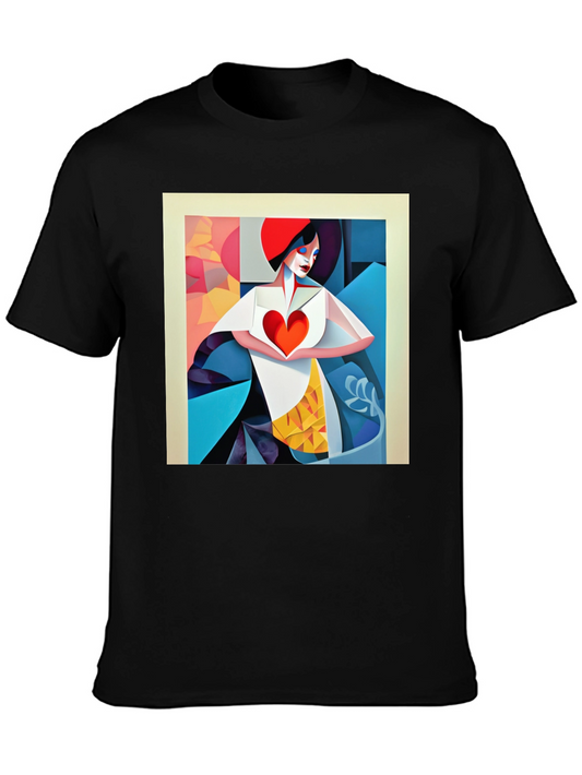 Abstract Heart Art Graphic Tee