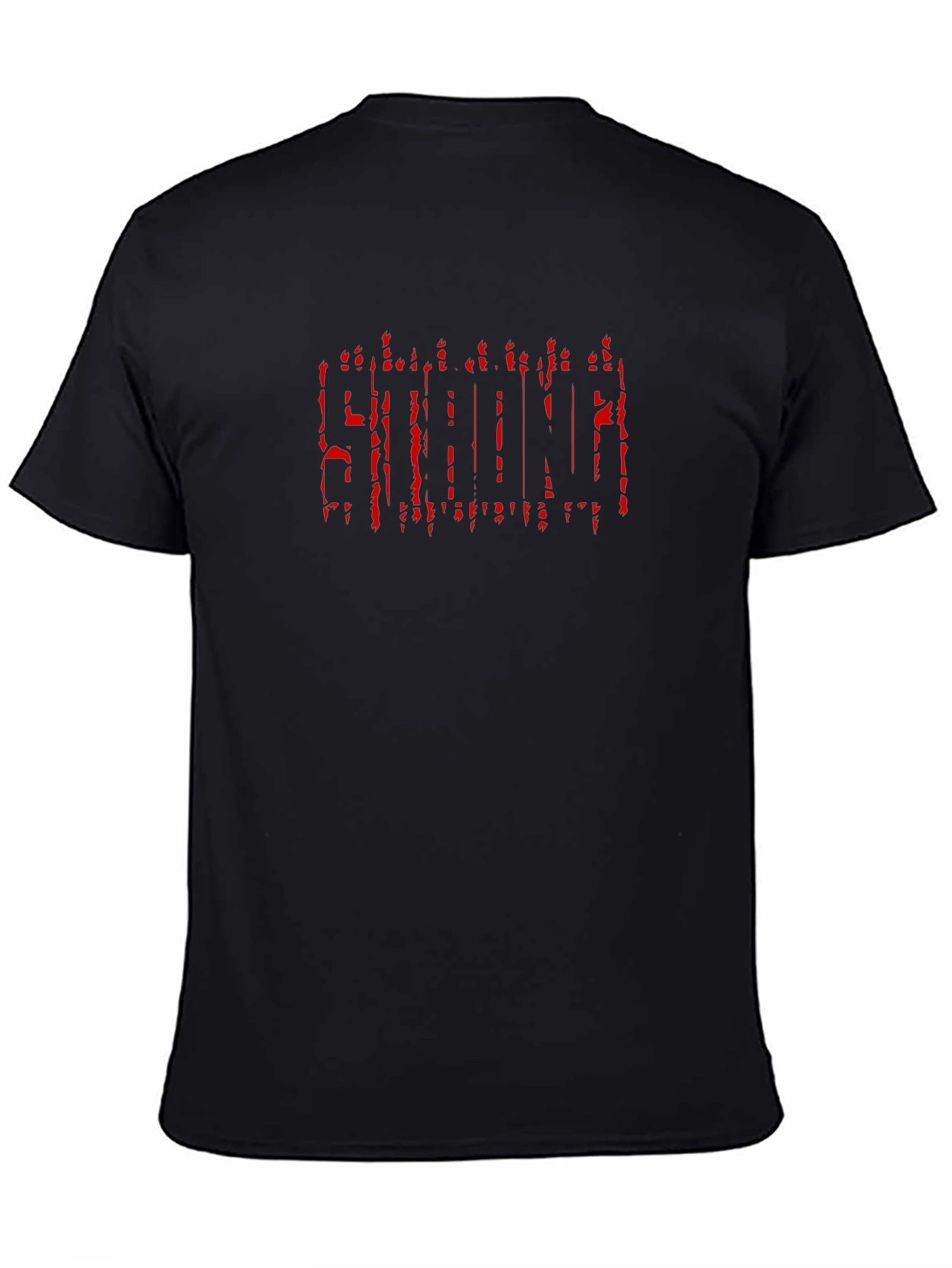 Strong Dripping Text Black T-Shirt