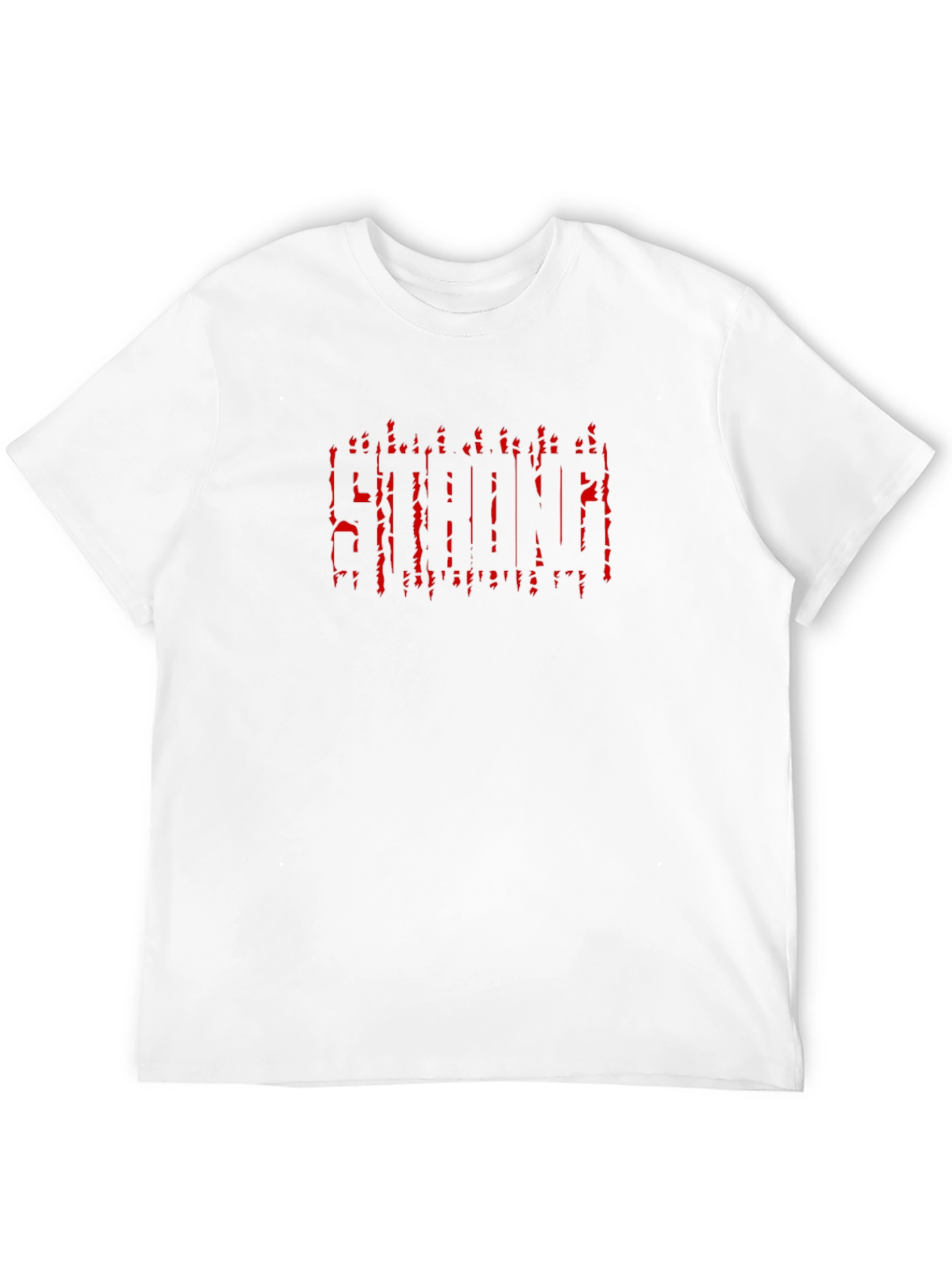 Strong Dripping Text Black T-Shirt