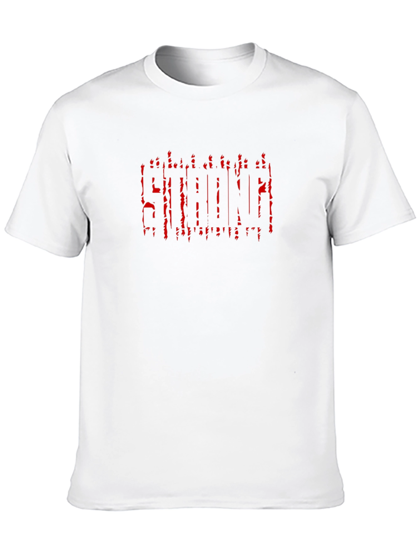 Strong Dripping Text Black T-Shirt