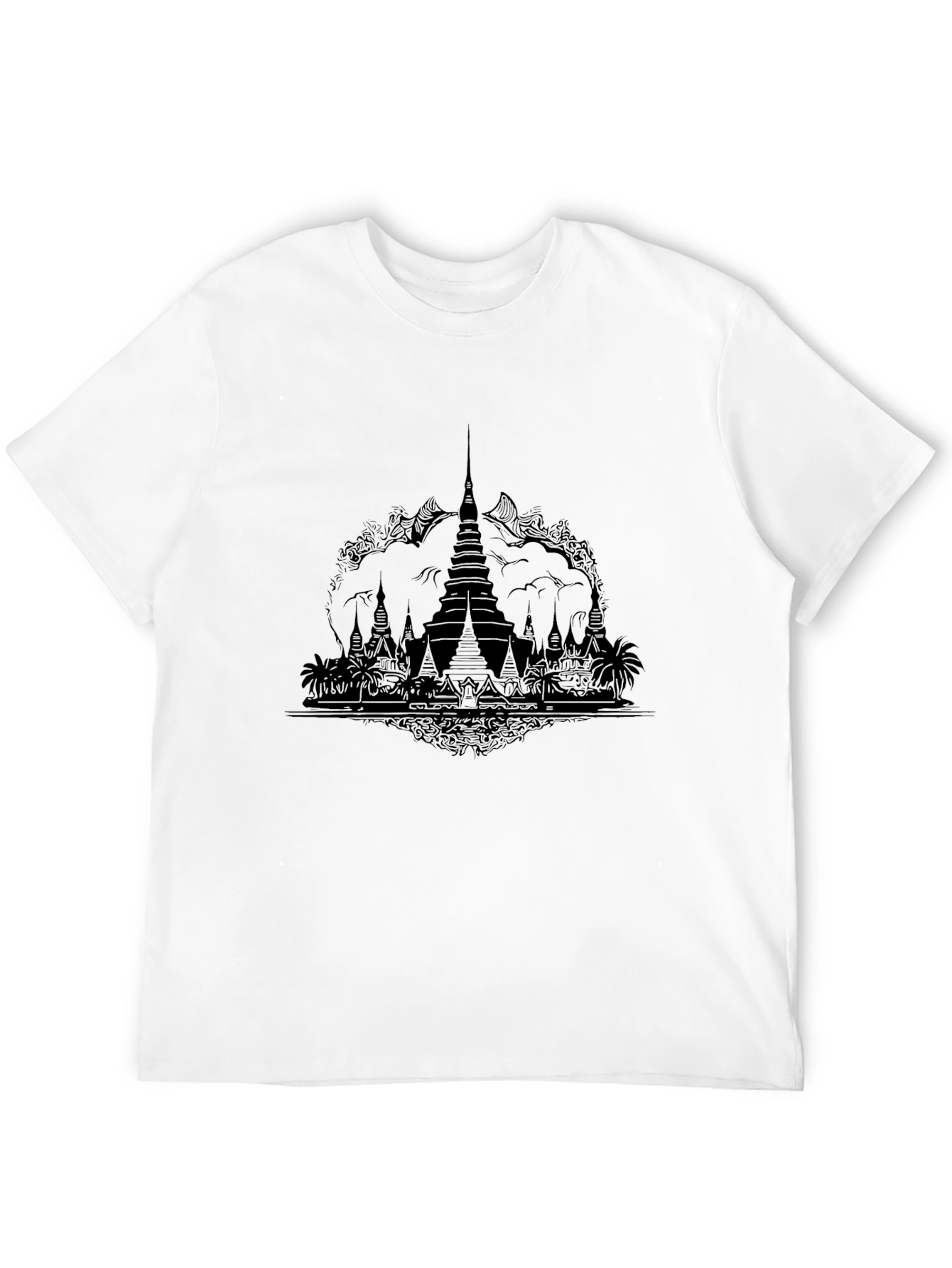 Black Temple Graphic Tee - Unisex