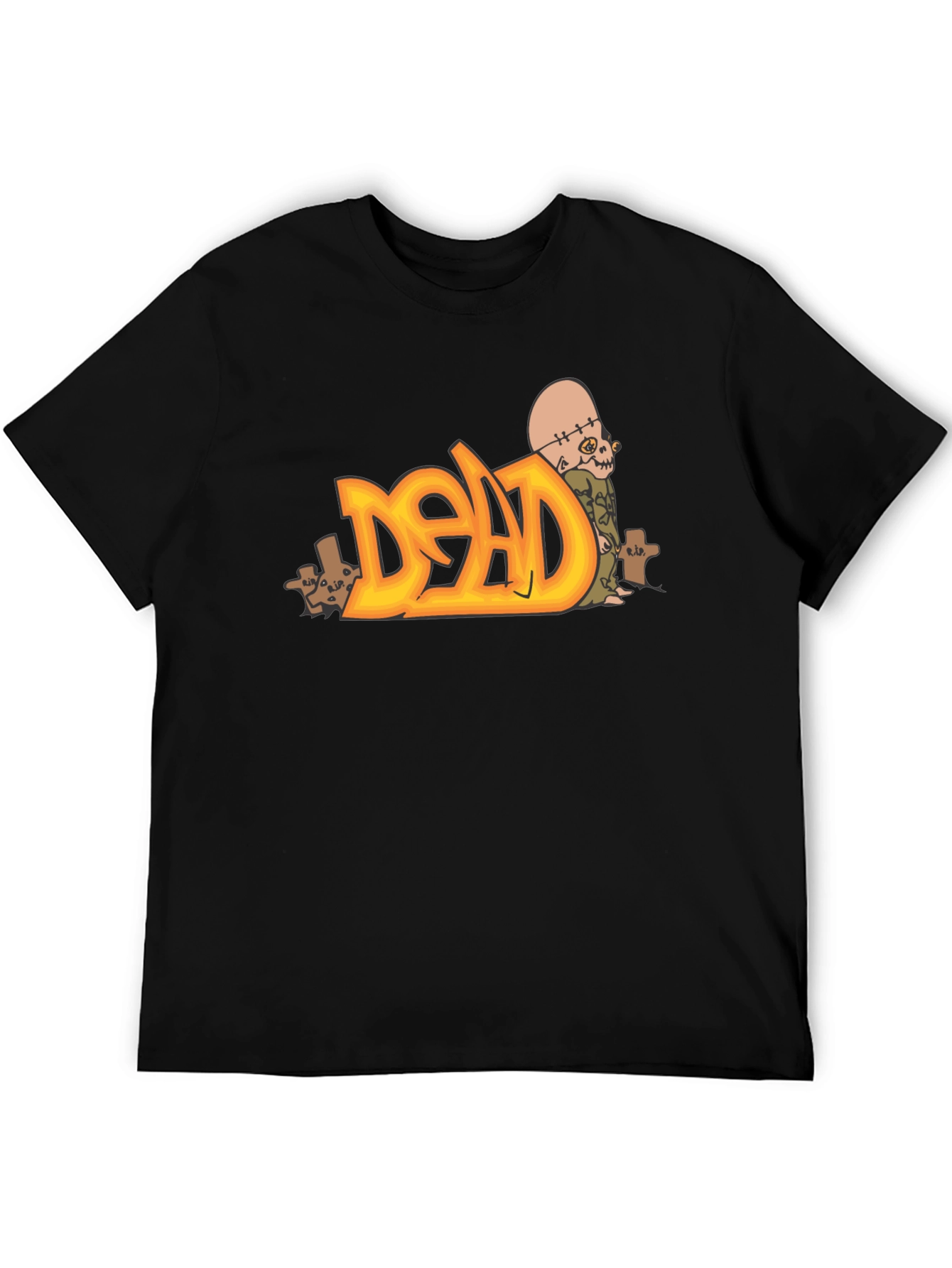 Dead Zombie Graphic Tee - Black Cotton Blend