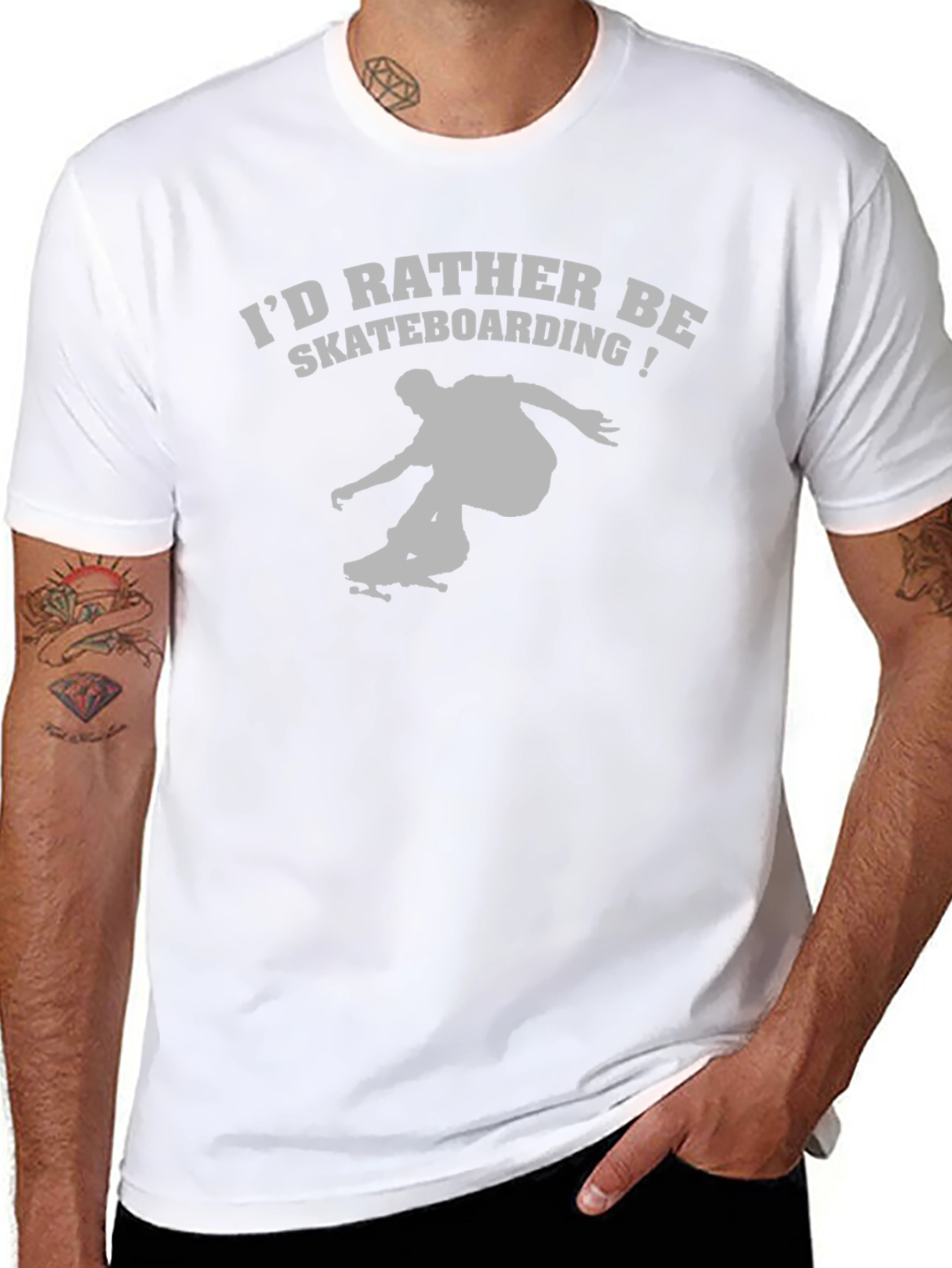 Skateboarding T-Shirt - Black Graphic Tee
