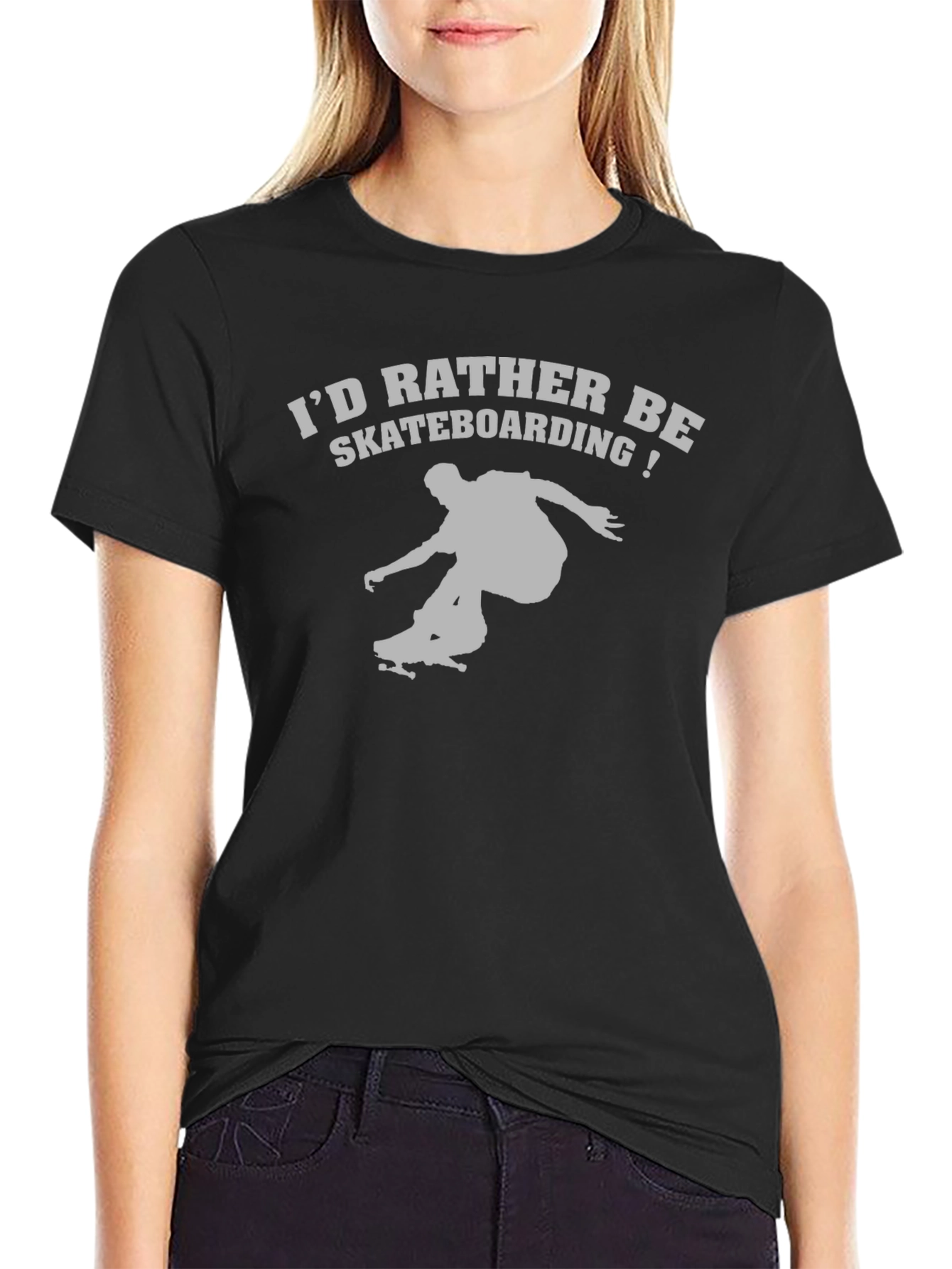 Skateboarding T-Shirt - Black Graphic Tee