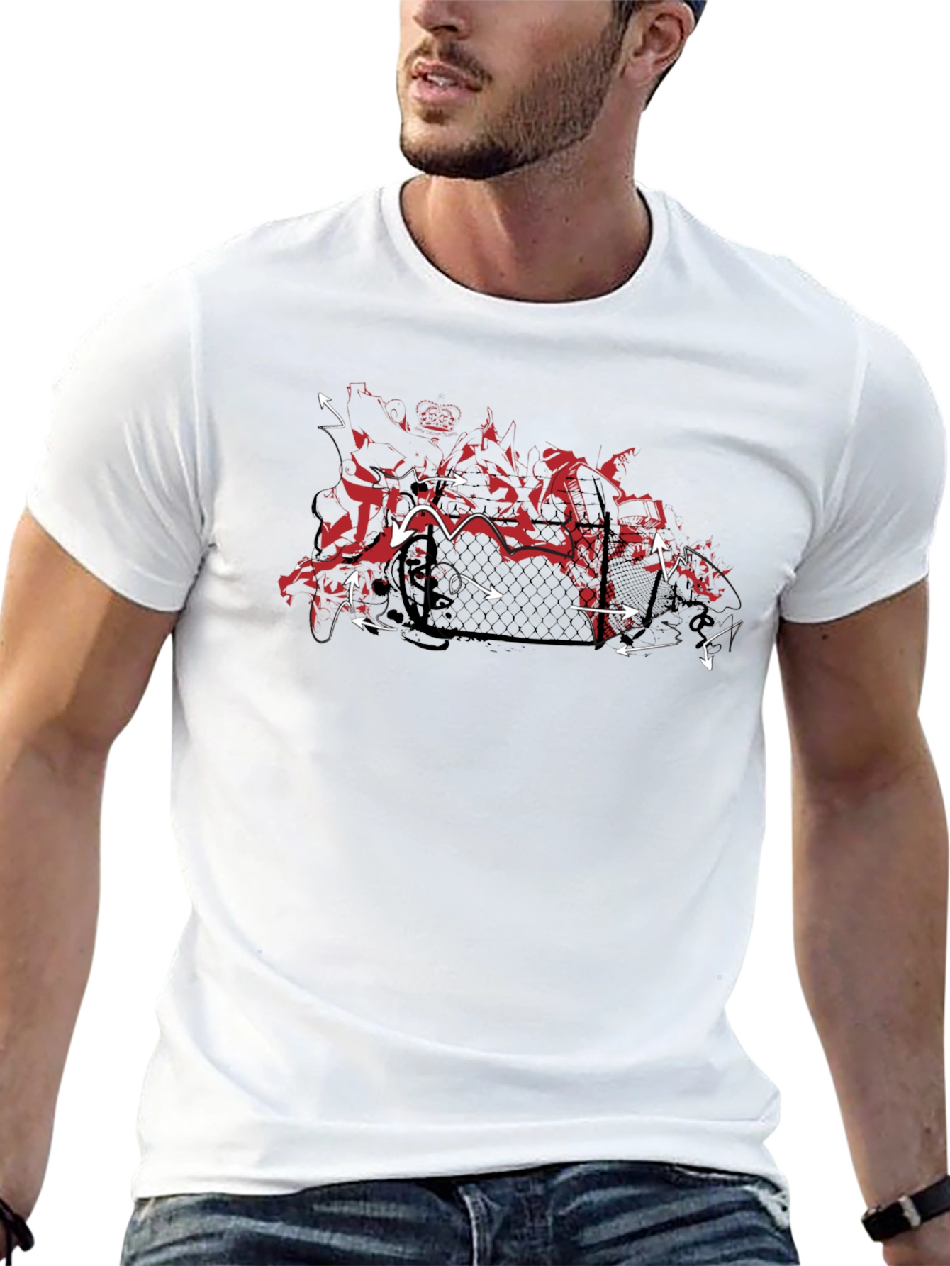 Urban Edge Graphic Tee - Black