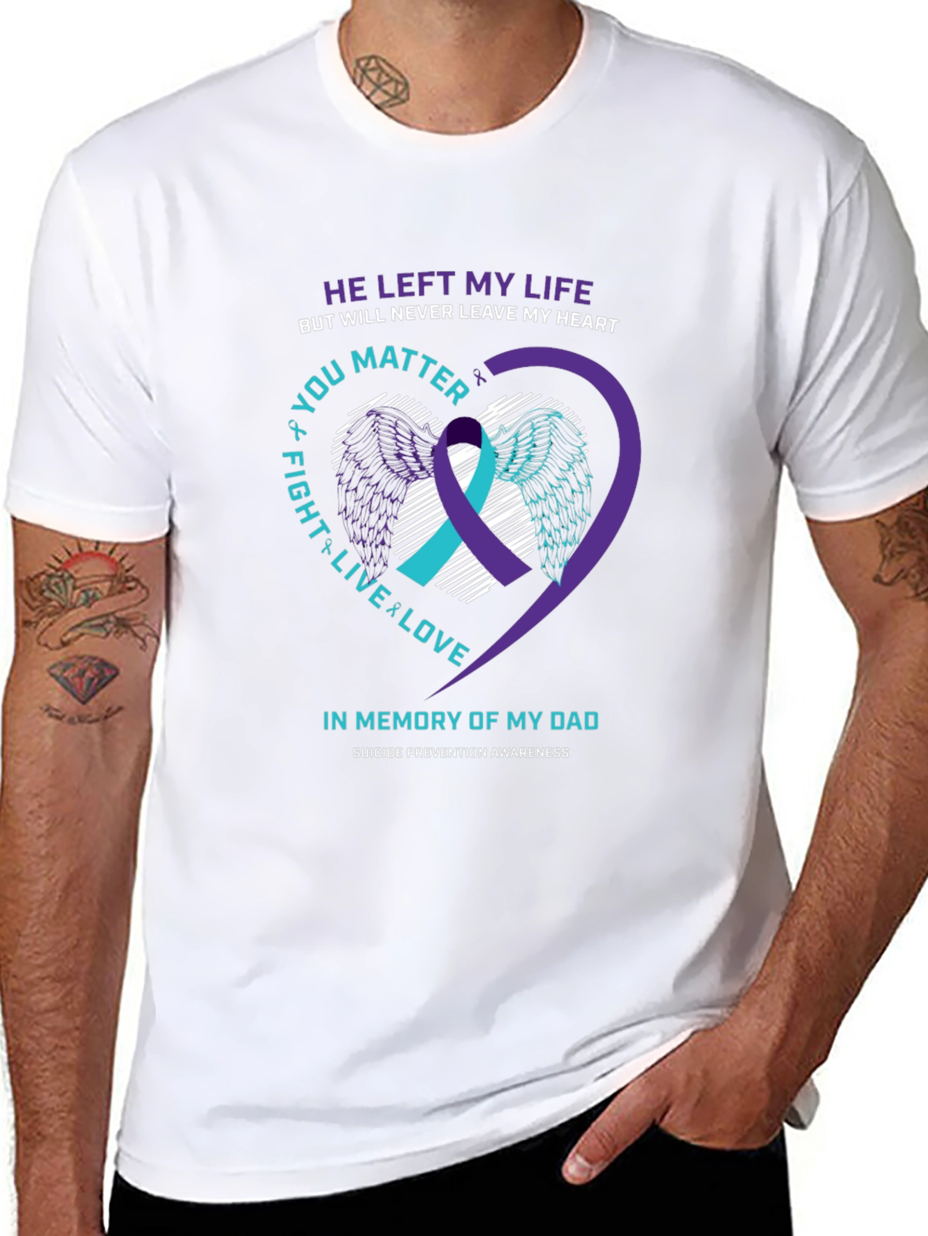 In Memory of Dad Suicide Awareness T-Shirt