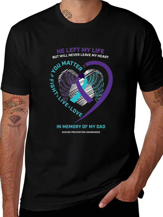 In Memory of Dad Suicide Awareness T-Shirt