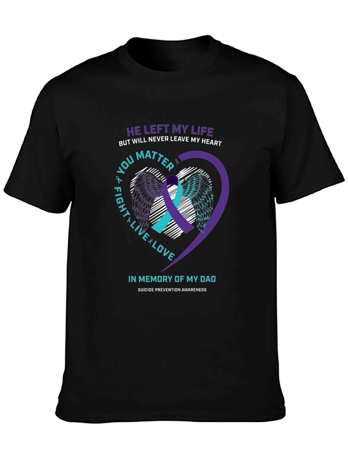 In Memory of Dad Suicide Awareness T-Shirt
