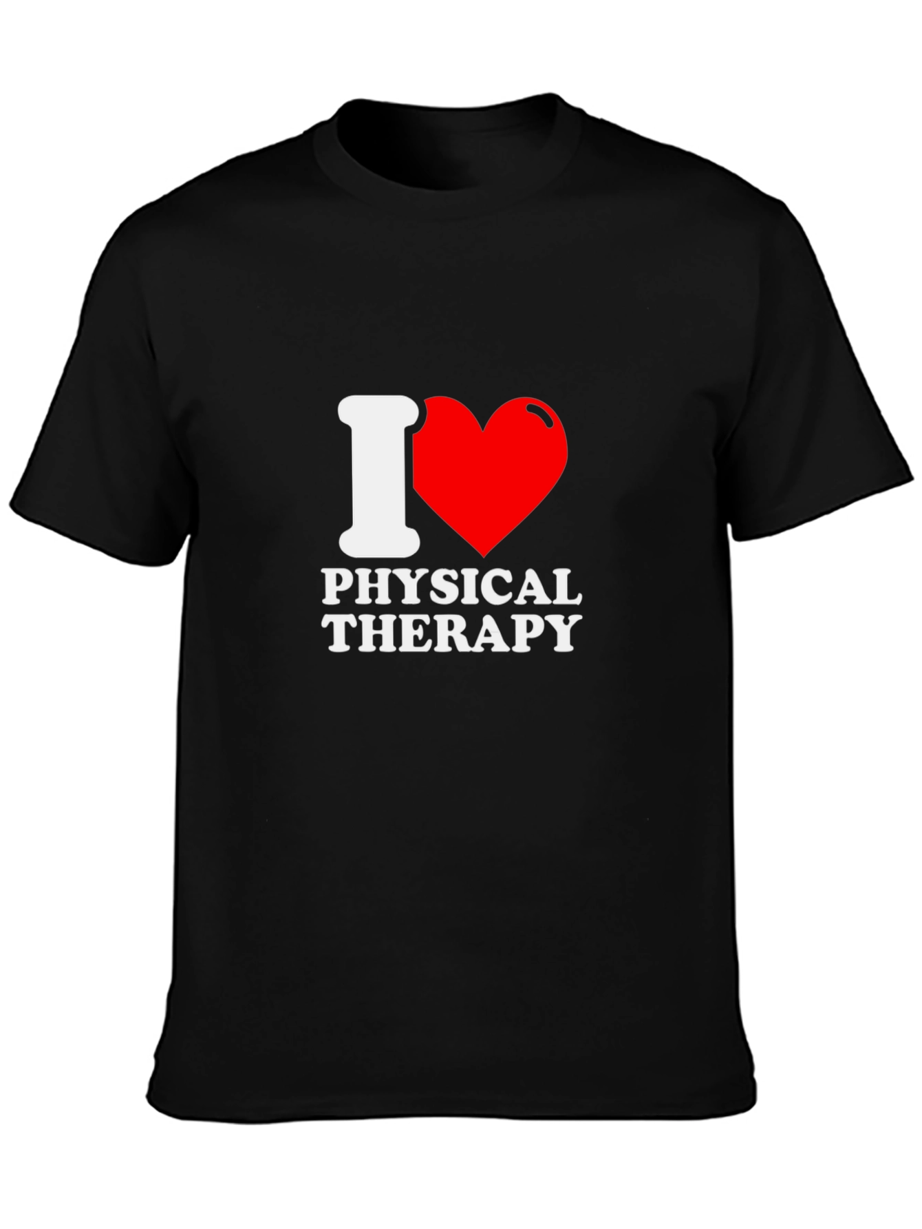 I Love Physical Therapy Black T-Shirt