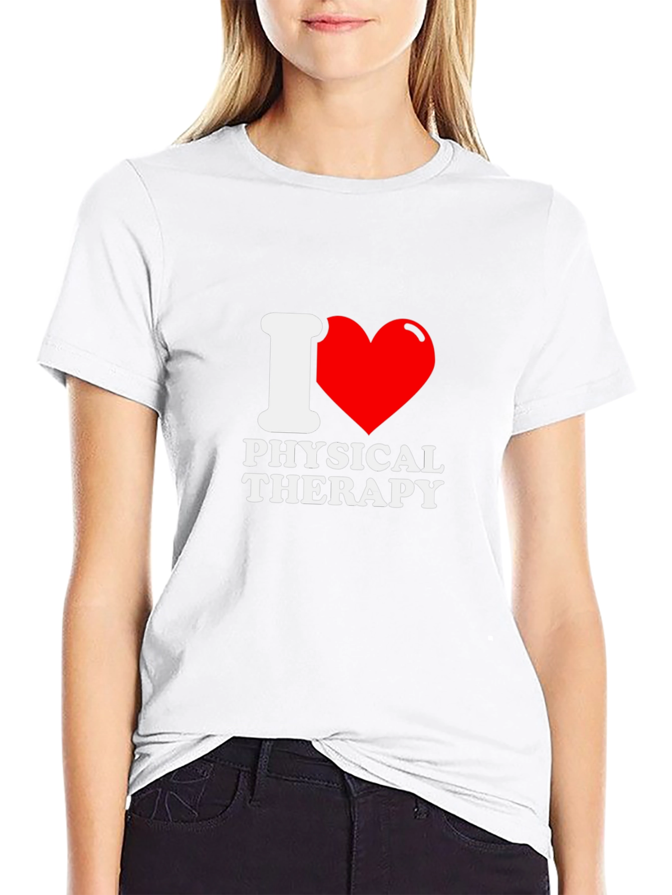 I Love Physical Therapy Black T-Shirt