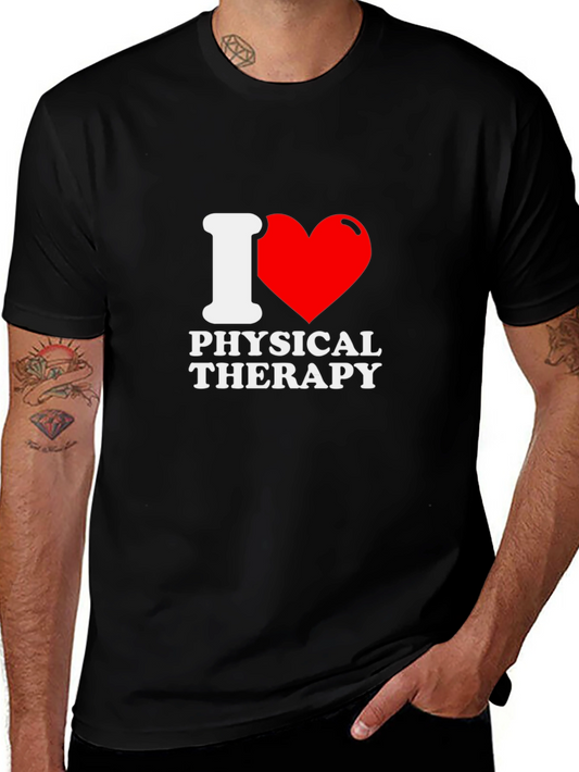 I Love Physical Therapy Black T-Shirt