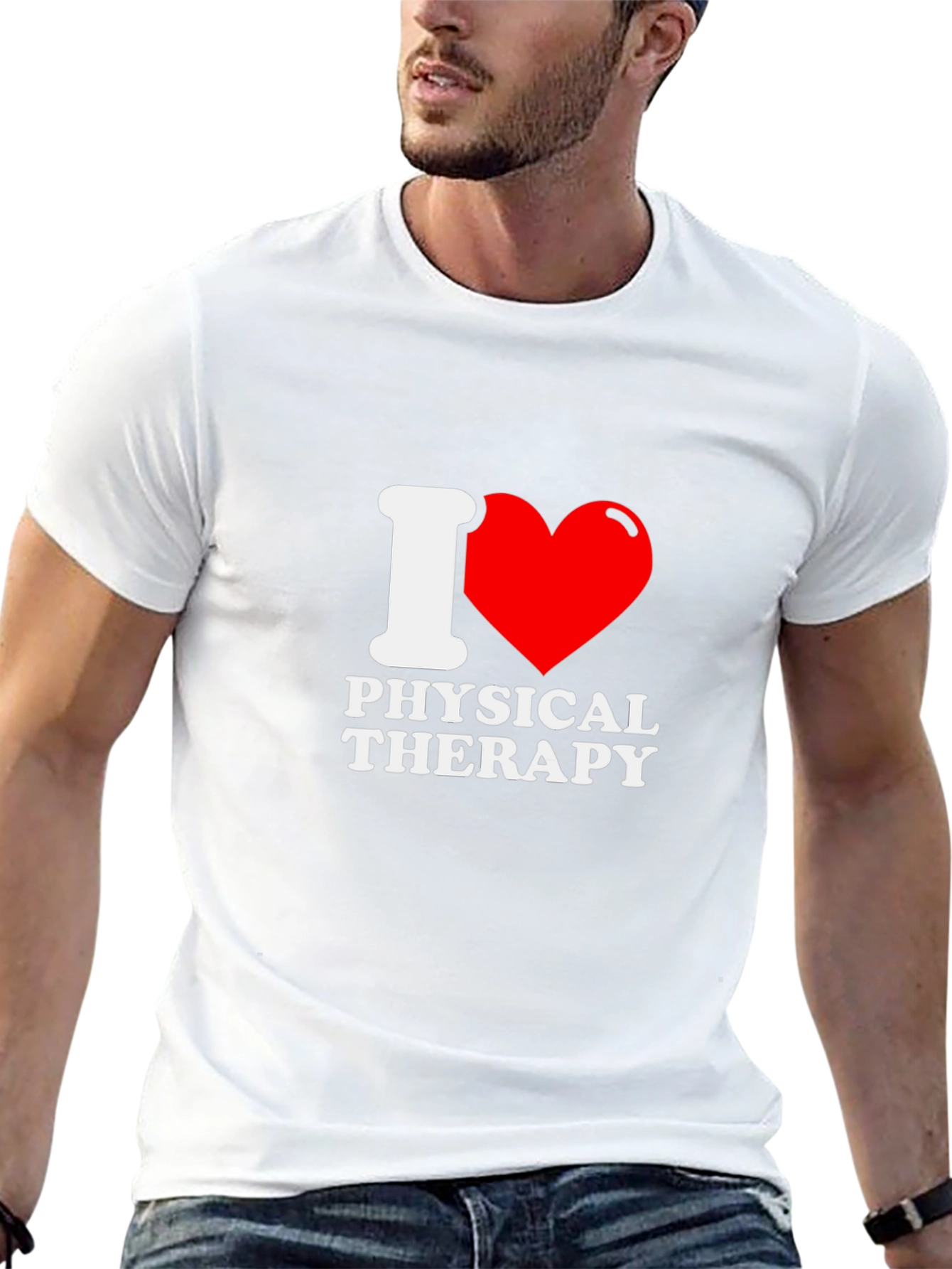 I Love Physical Therapy Black T-Shirt