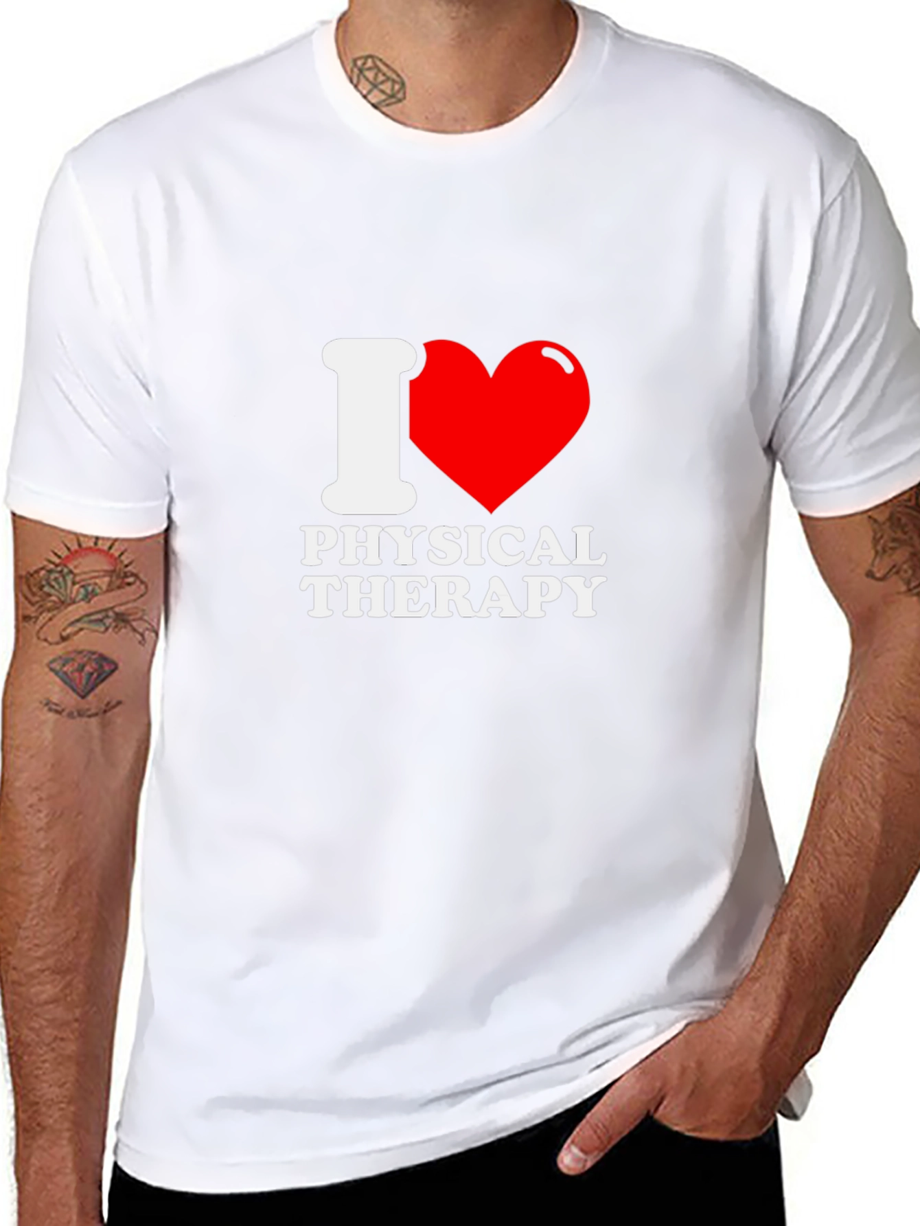 I Love Physical Therapy Black T-Shirt