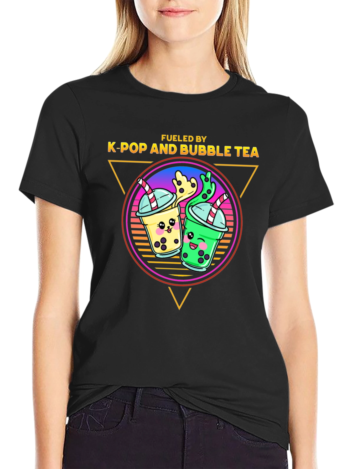 K-Pop & Bubble Tea Graphic T-Shirt