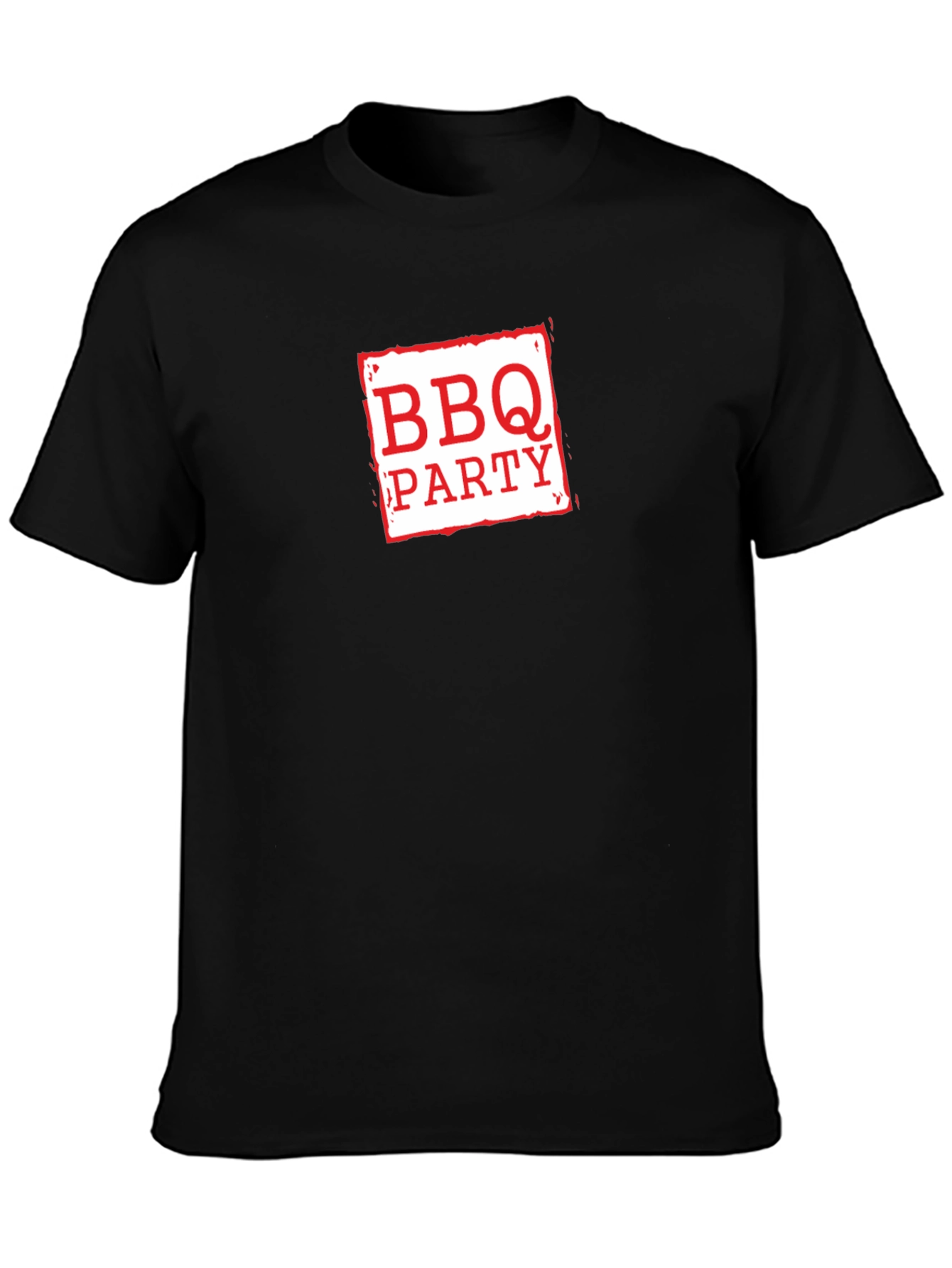 BBQ Party Graphic Tee - Black Casual T-Shirt
