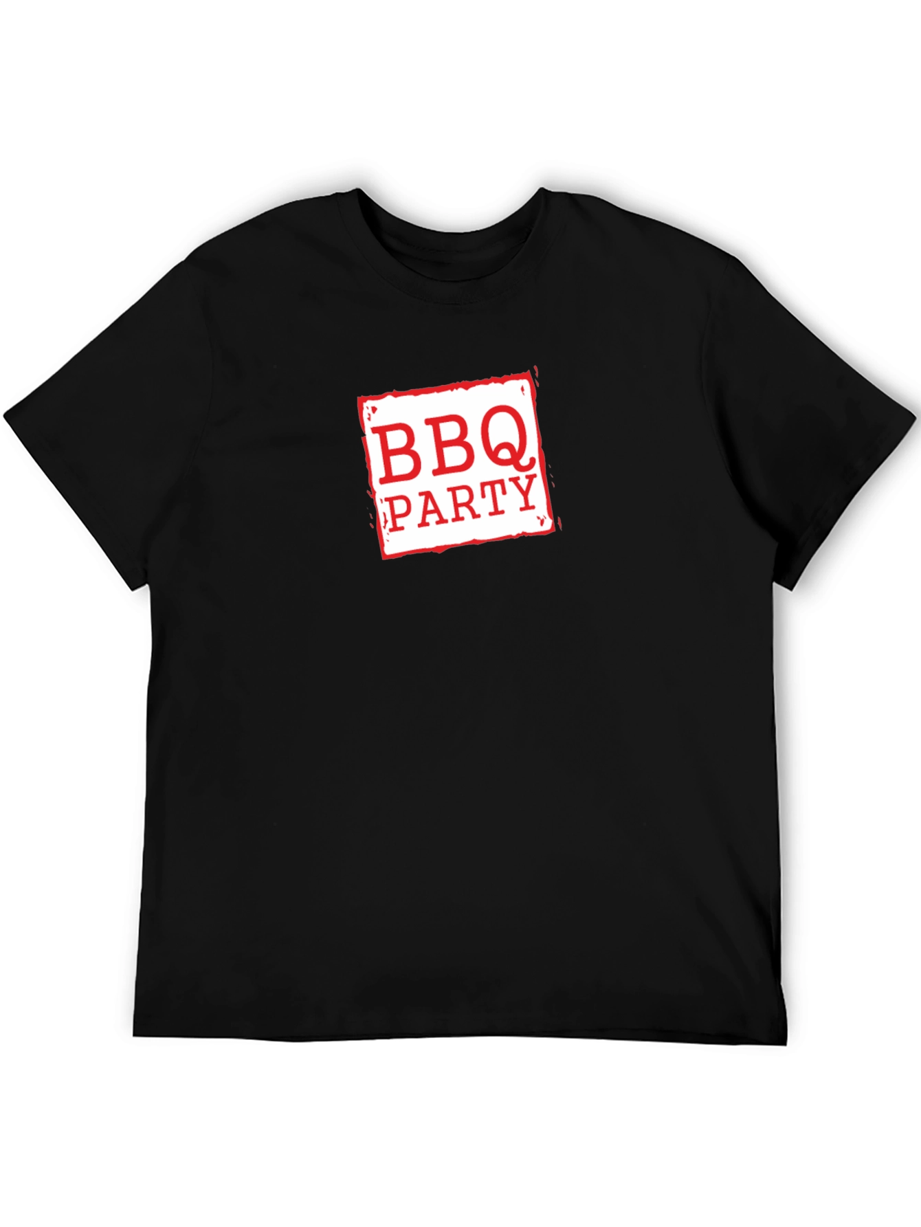 BBQ Party Graphic Tee - Black Casual T-Shirt
