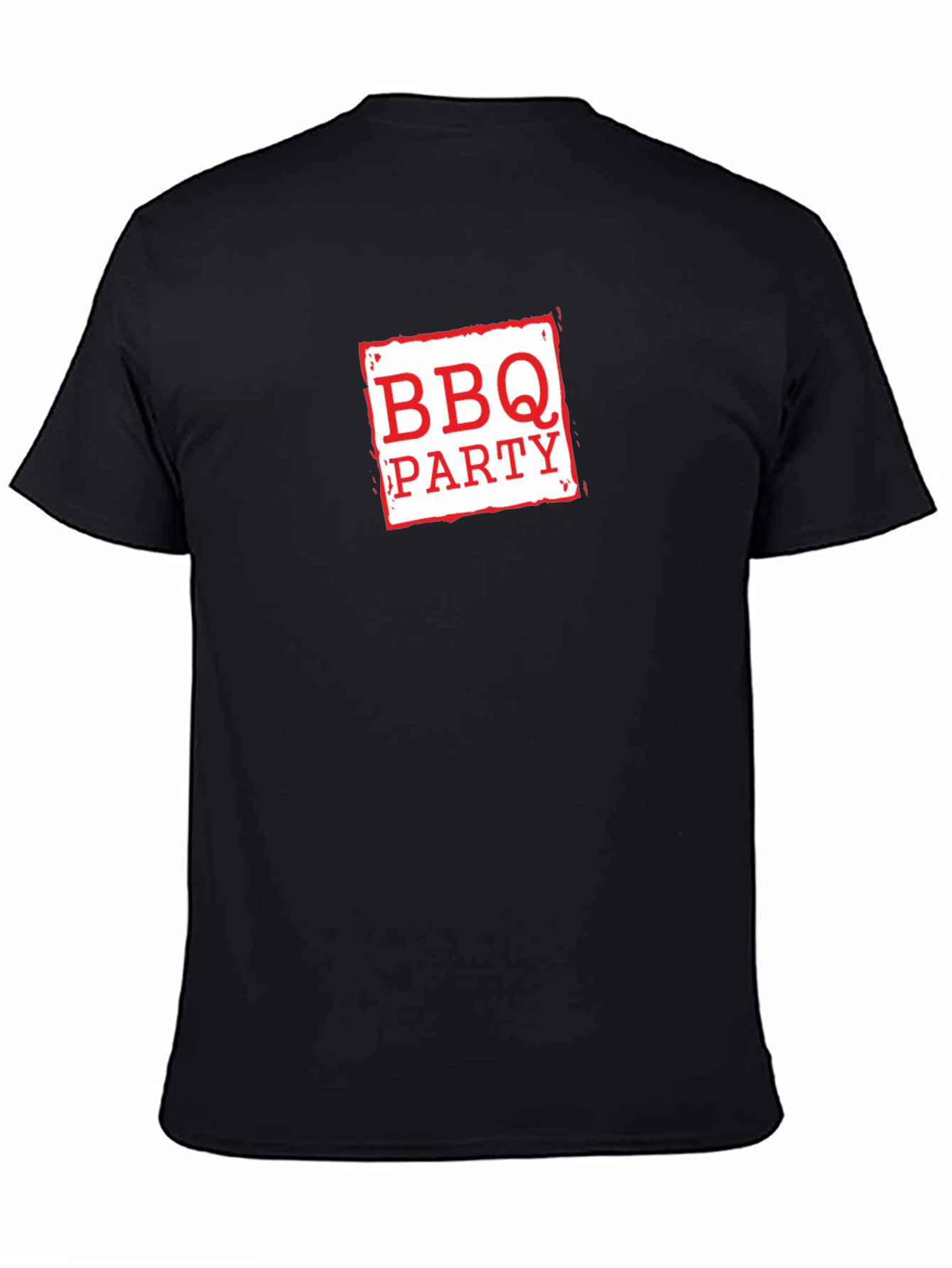 BBQ Party Graphic Tee - Black Casual T-Shirt