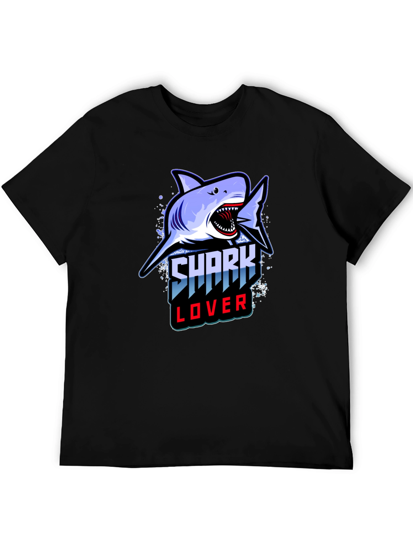 Shark Lover Graphic Tee - Black T-Shirt