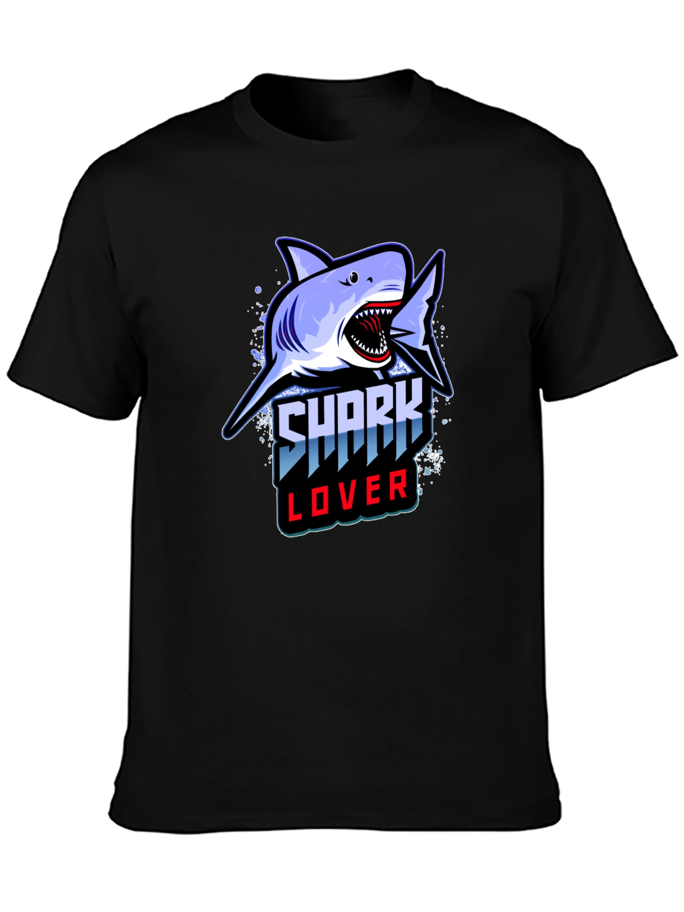 Shark Lover Graphic Tee - Black T-Shirt