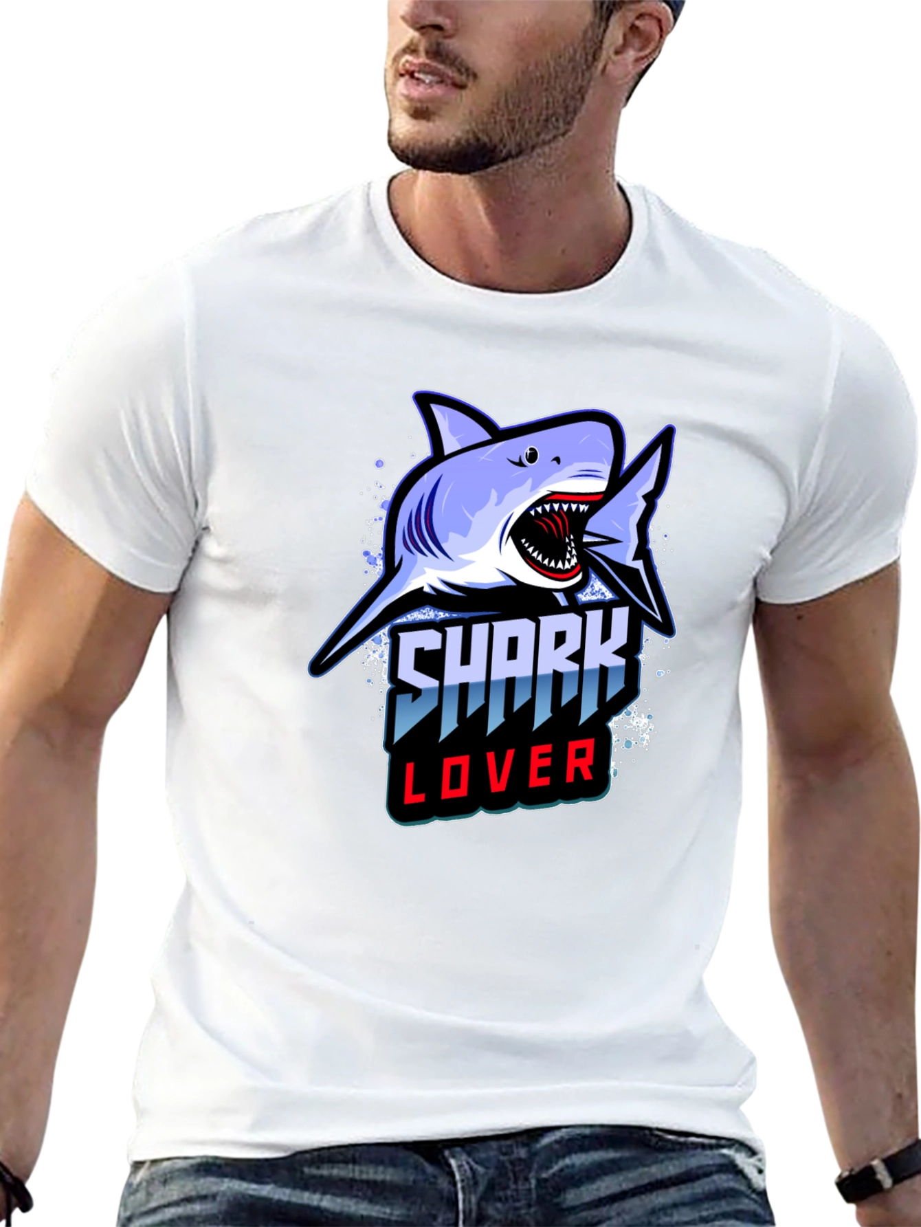 Shark Lover Graphic Tee - Black T-Shirt