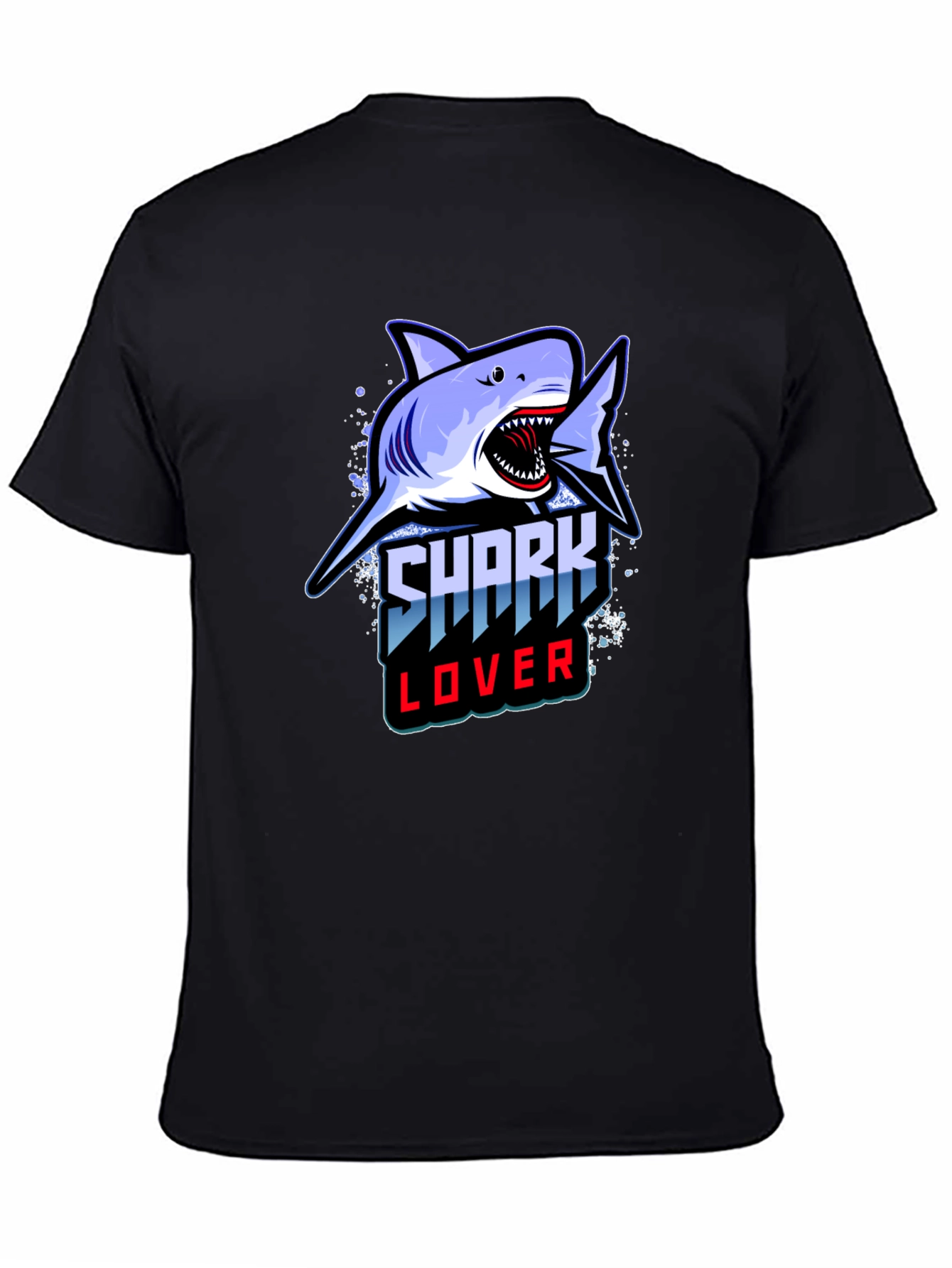 Shark Lover Graphic Tee - Black T-Shirt