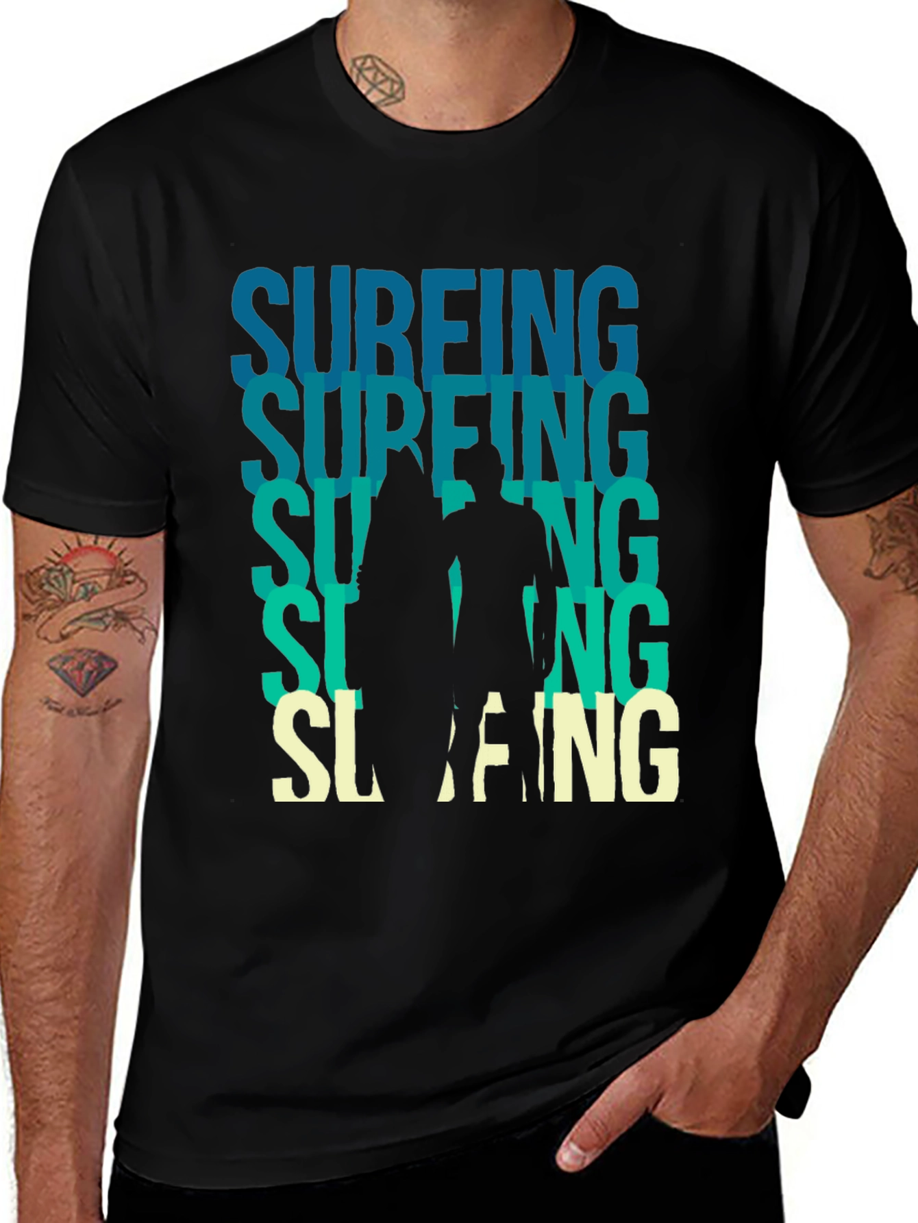 Surfing Graphic Tee - Cool Waves & Beach Vibes