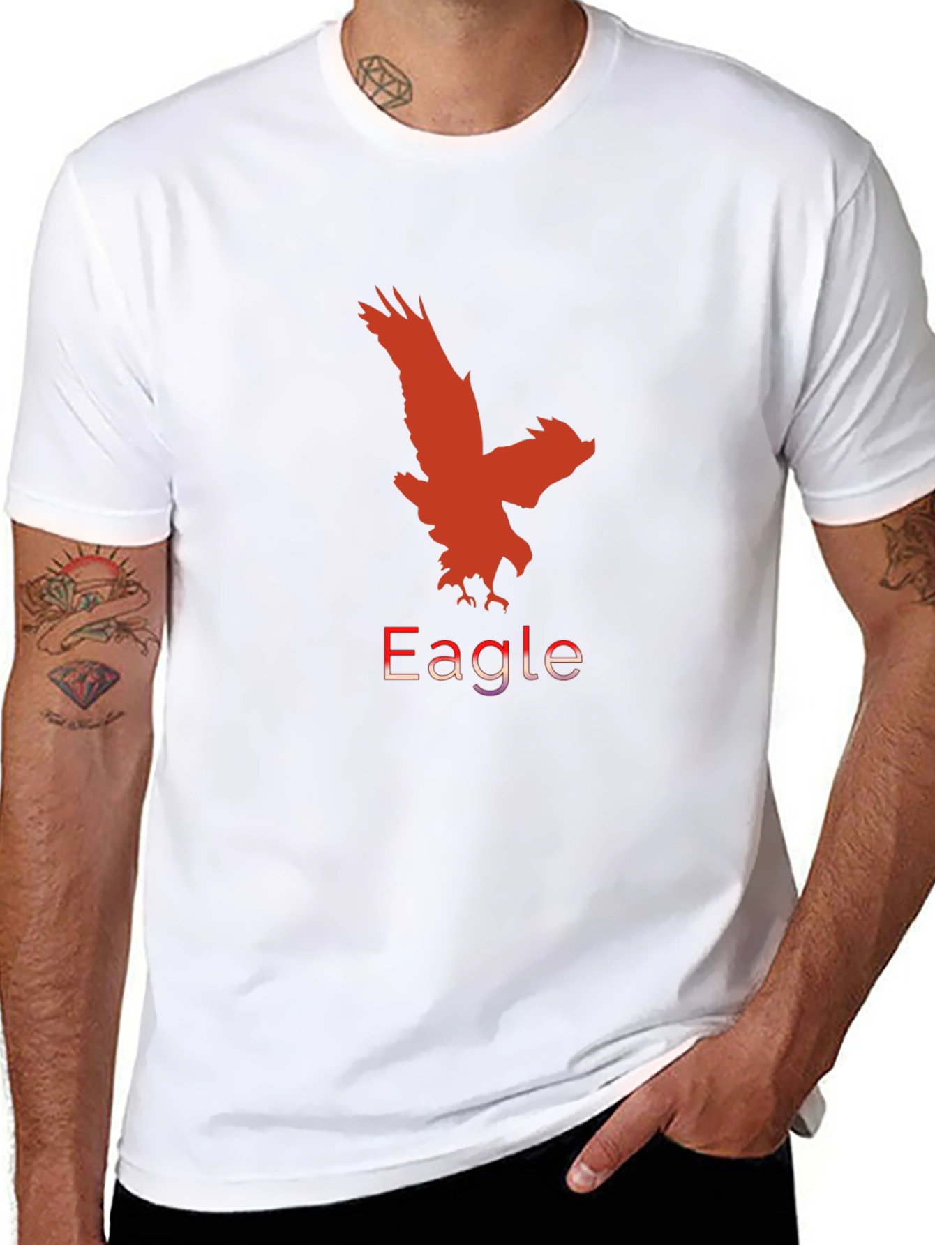Black Eagle Graphic Tee for Men