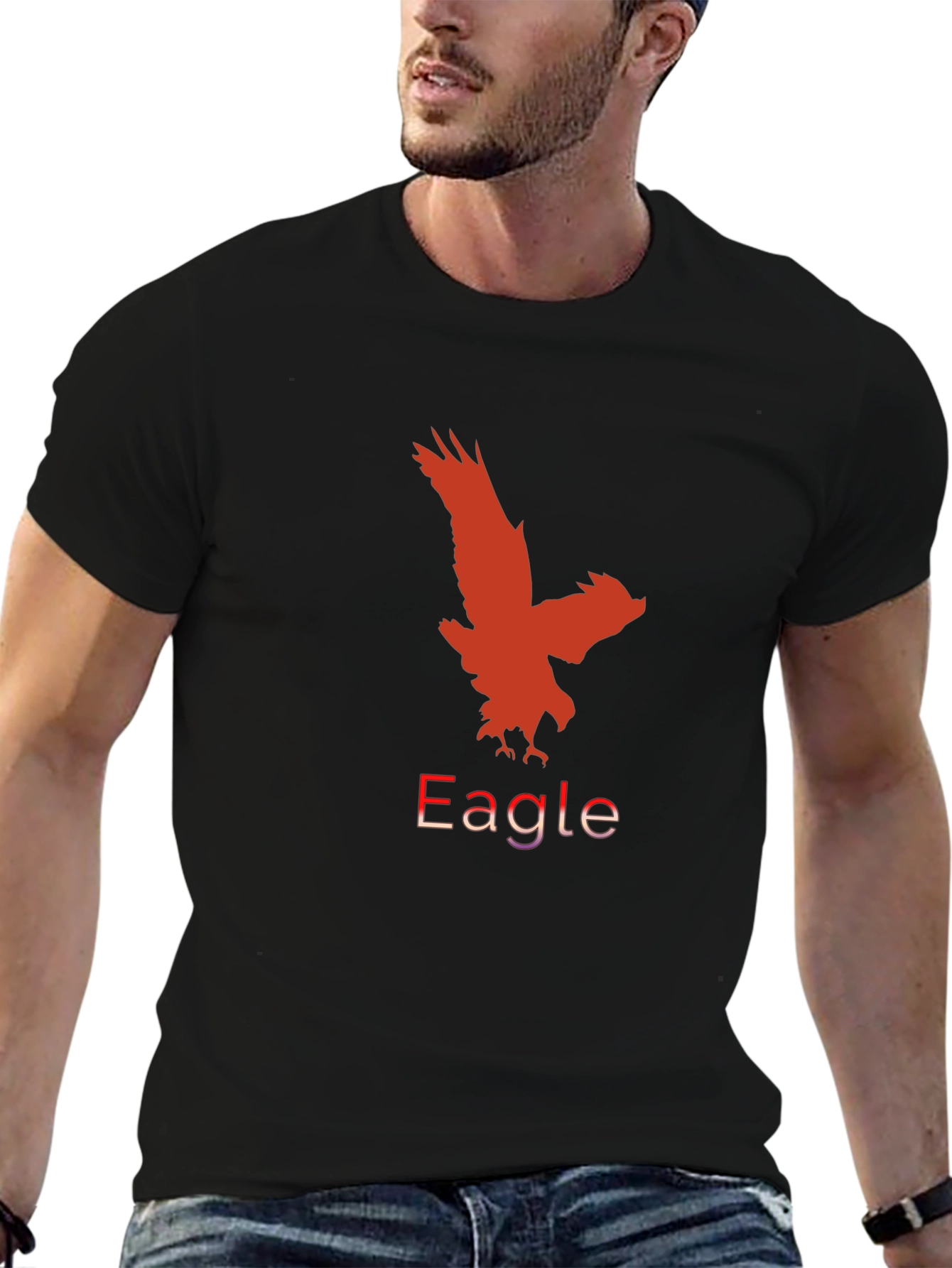 Black Eagle Graphic Tee for Men