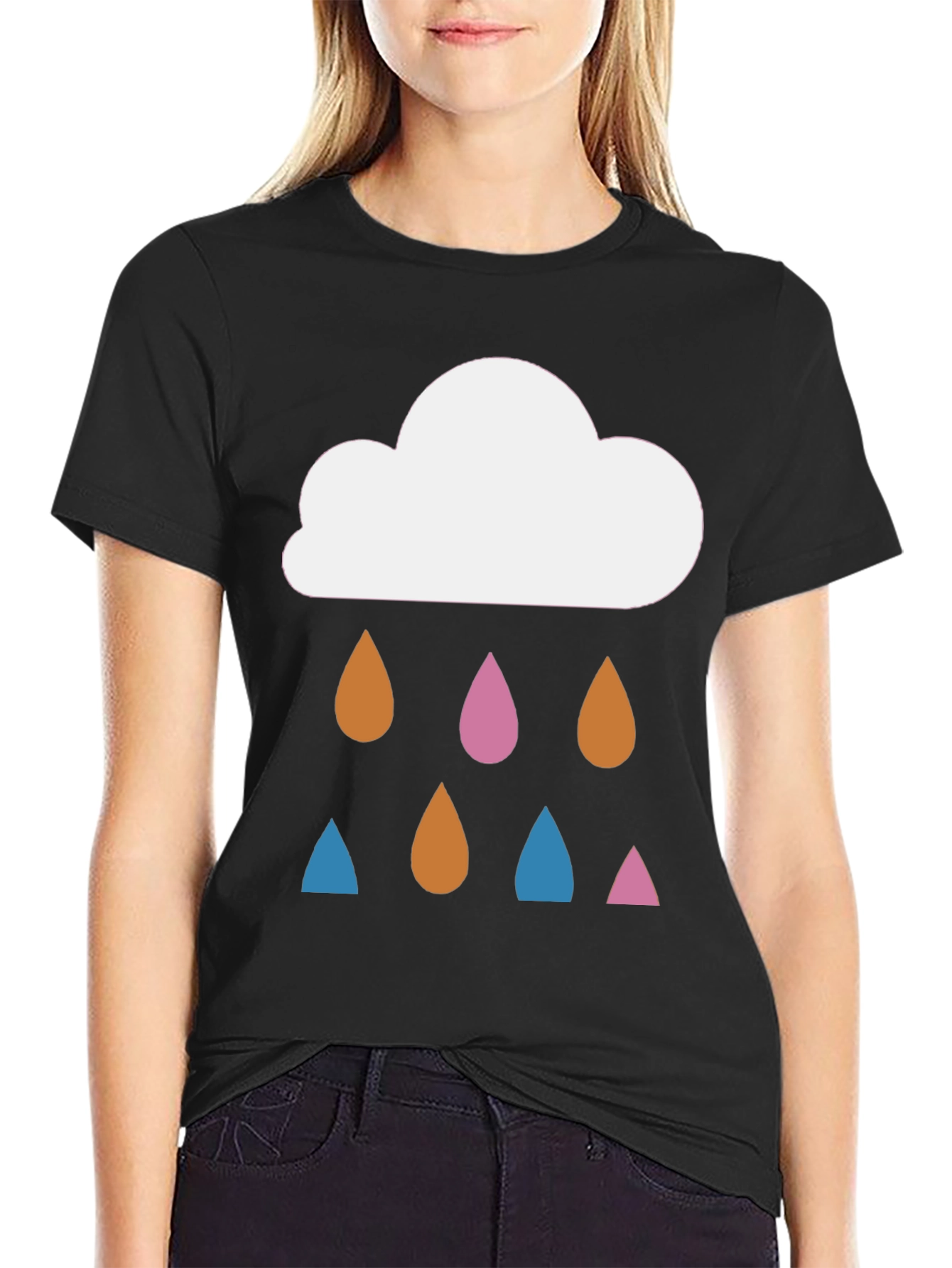 Cloud Raindrop T-Shirt: Stylish Graphic Tee