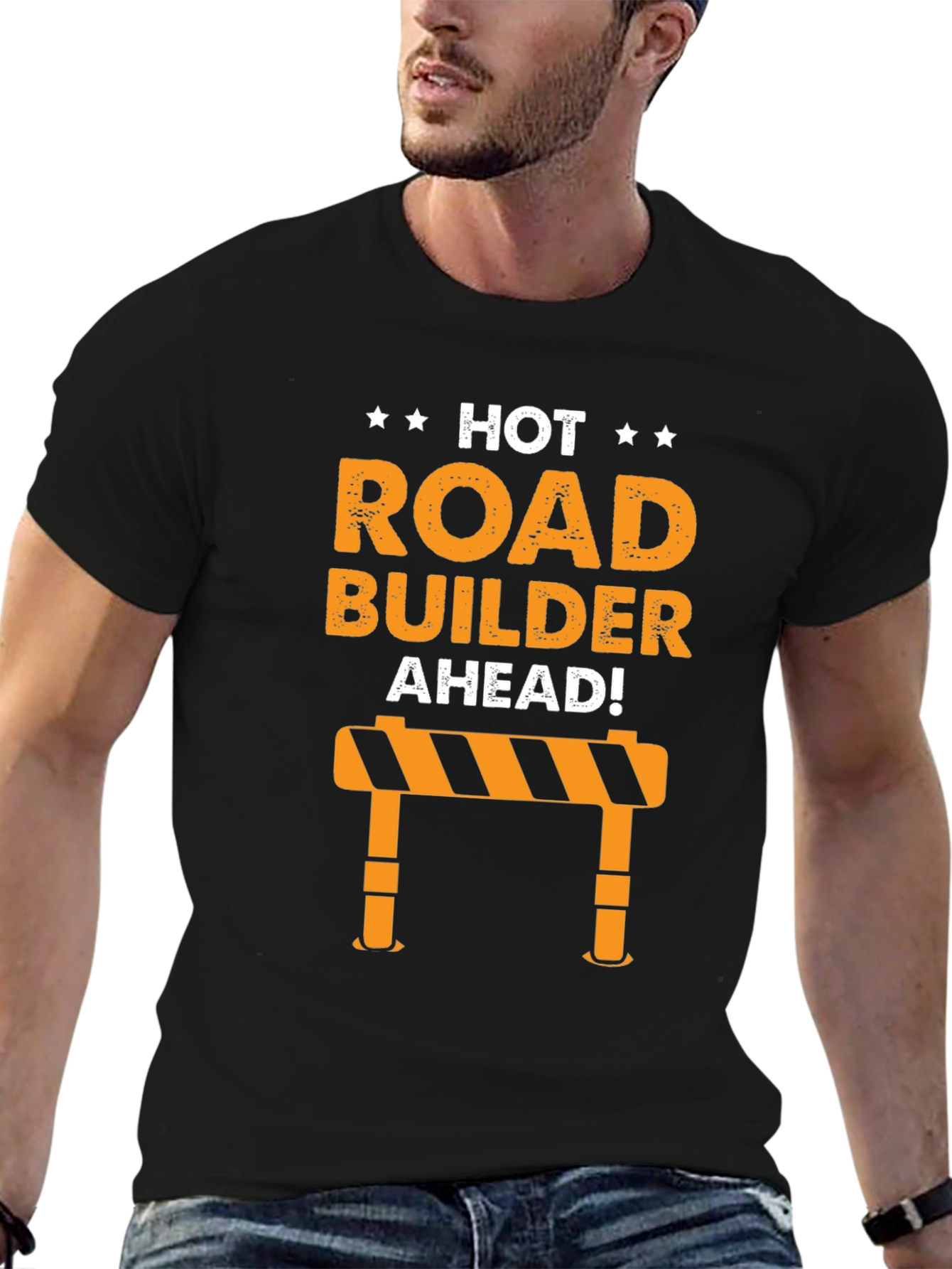 Hot Road Builder Ahead T-Shirt - Construction Crew Apparel
