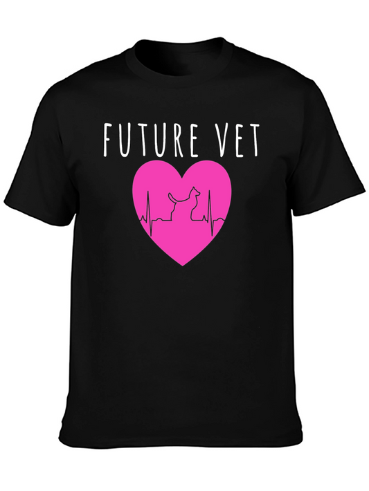 Future Vet T-Shirt: Heartbeat Animal Lover Design
