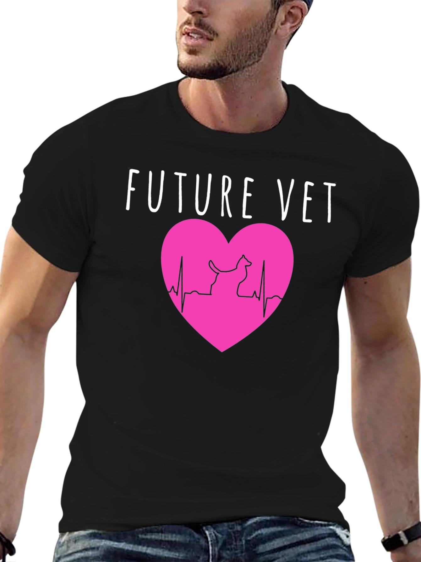 Future Vet T-Shirt: Heartbeat Animal Lover Design