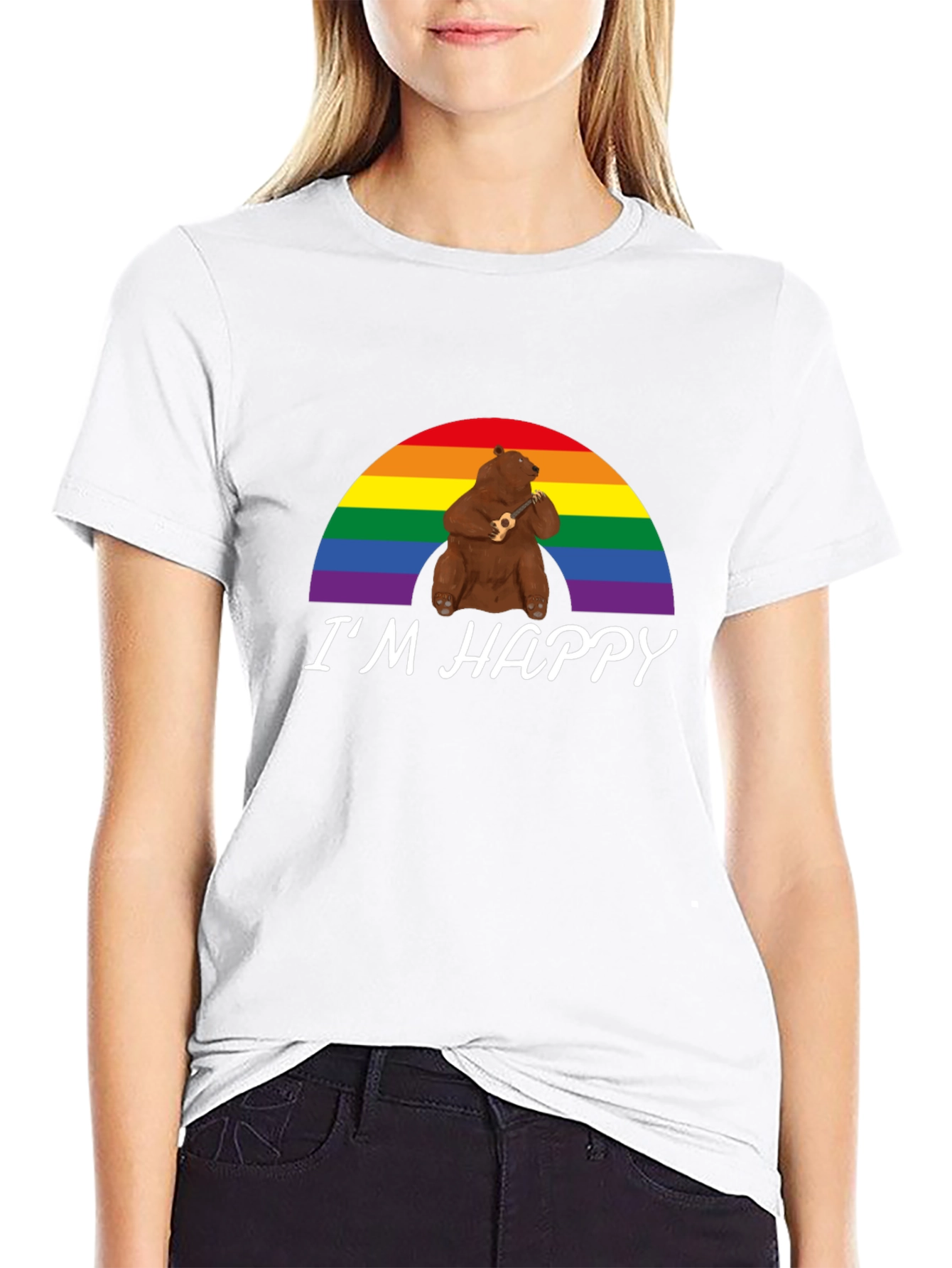 Im Happy Bear Rainbow Pride T-Shirt