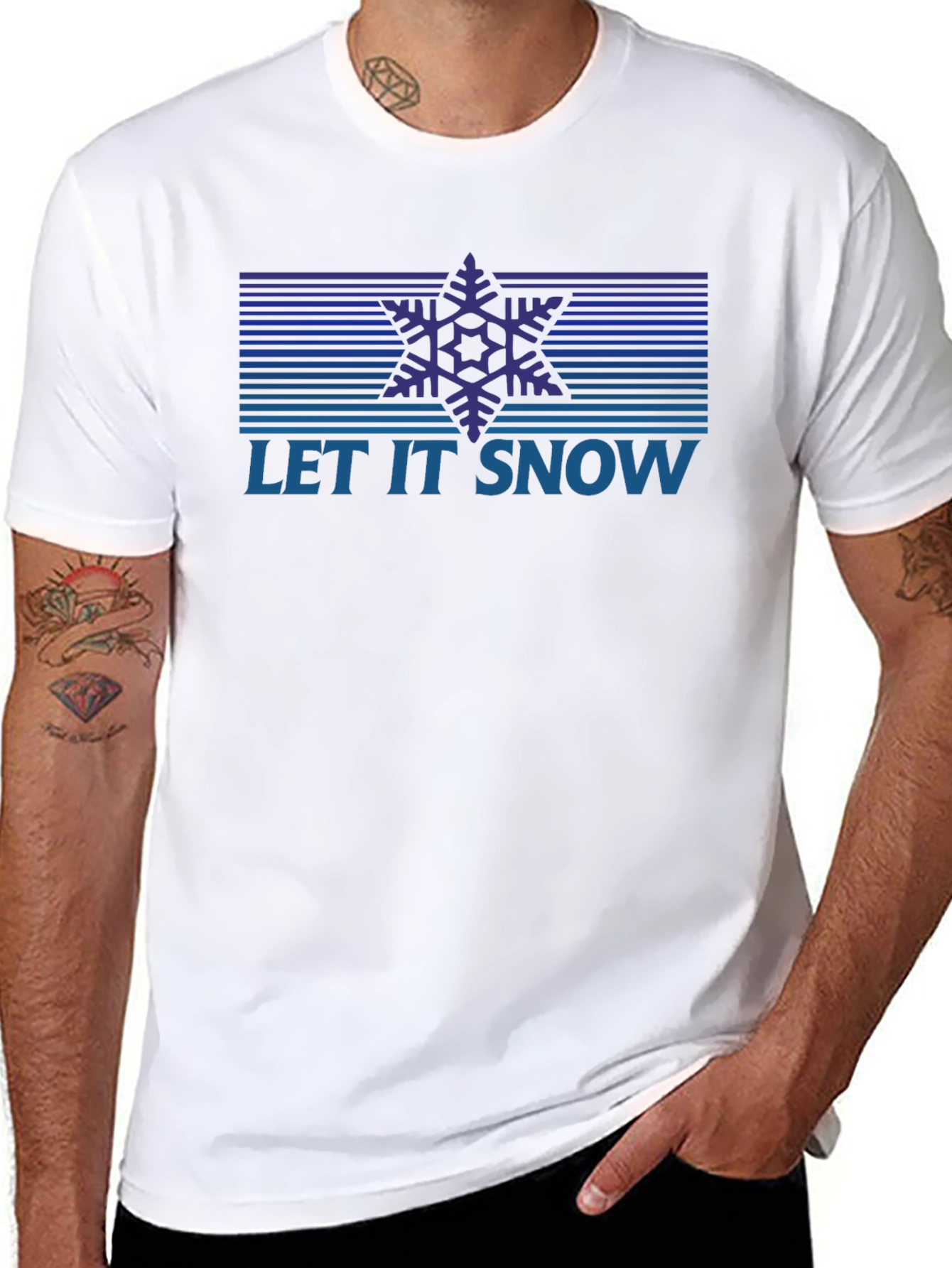 Let It Snow Retro Snowflake Graphic Tee
