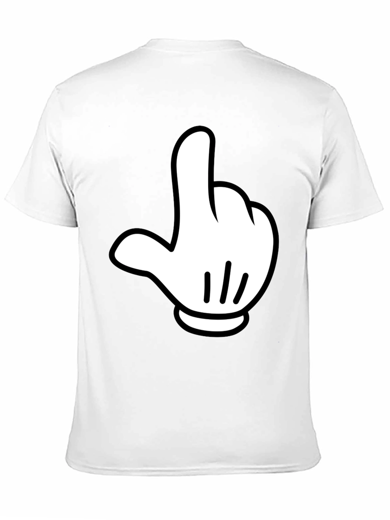 Funny Cartoon Hand Graphic Black T-Shirt