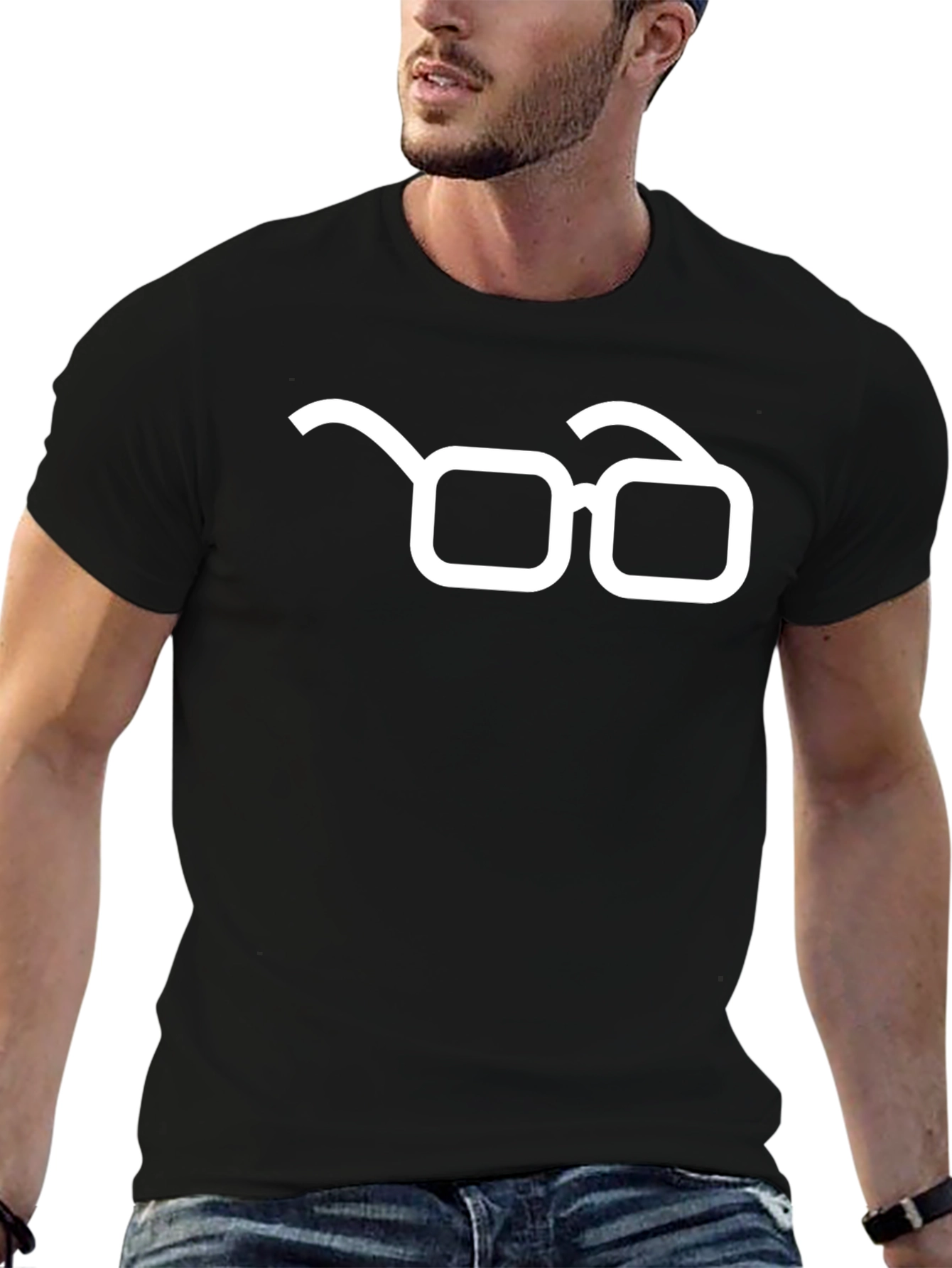 Retro Glasses Graphic Tee - Classic Style