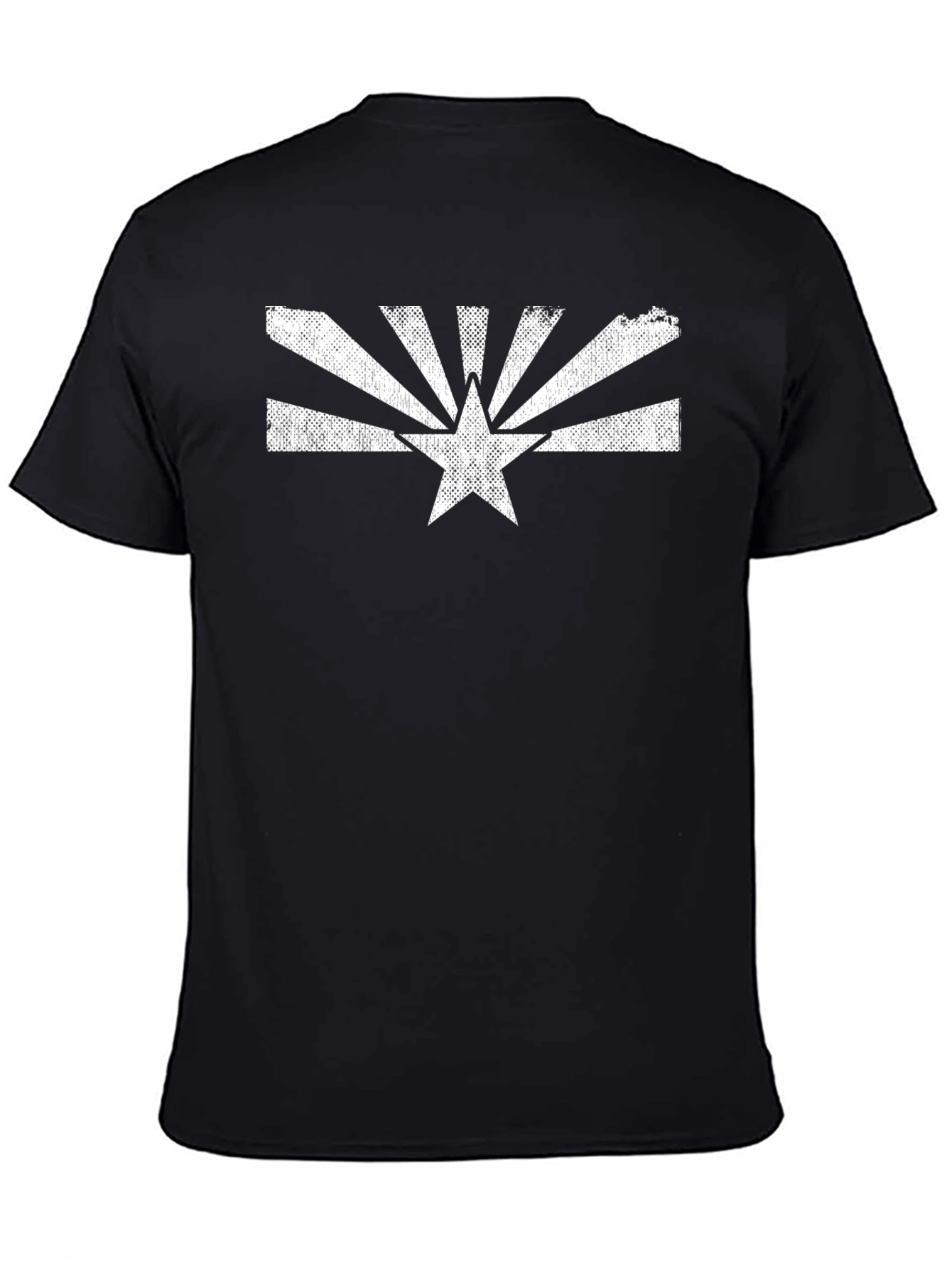 Arizona Flag Graphic Tee - Black Cotton T-Shirt
