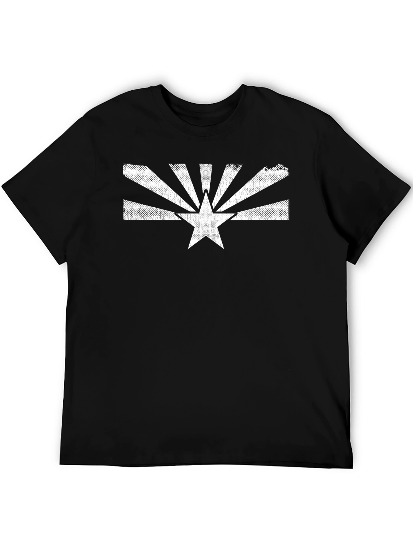 Arizona Flag Graphic Tee - Black Cotton T-Shirt