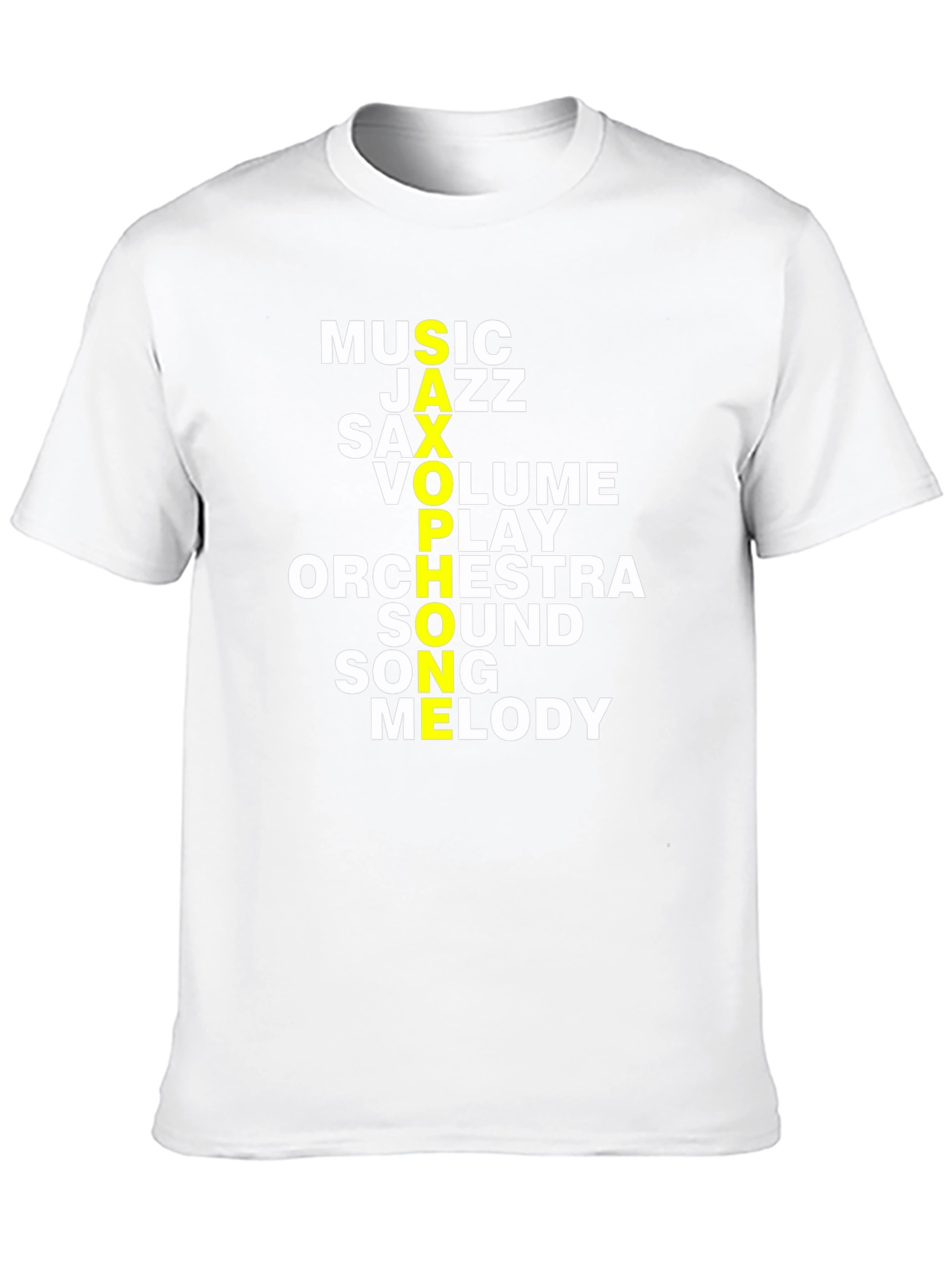 Music Lover Graphic T-Shirt - Saxophone Jazz Orchestra