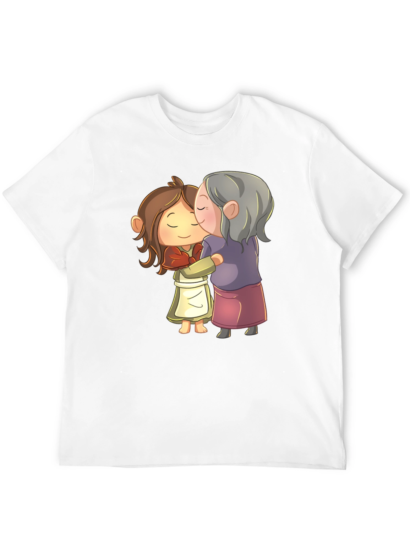 Grandma & Kid Hug Graphic Tee - Black