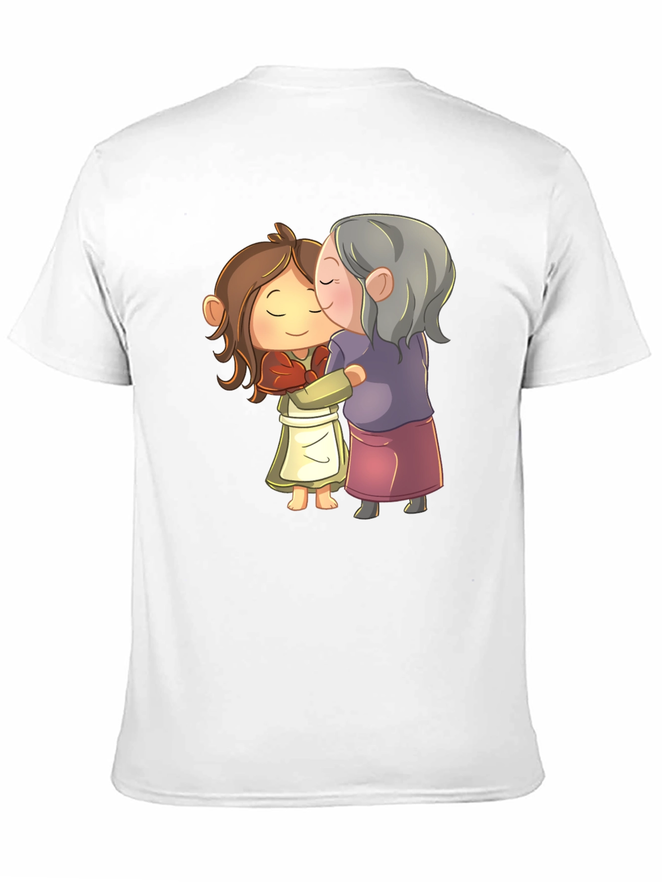 Grandma & Kid Hug Graphic Tee - Black