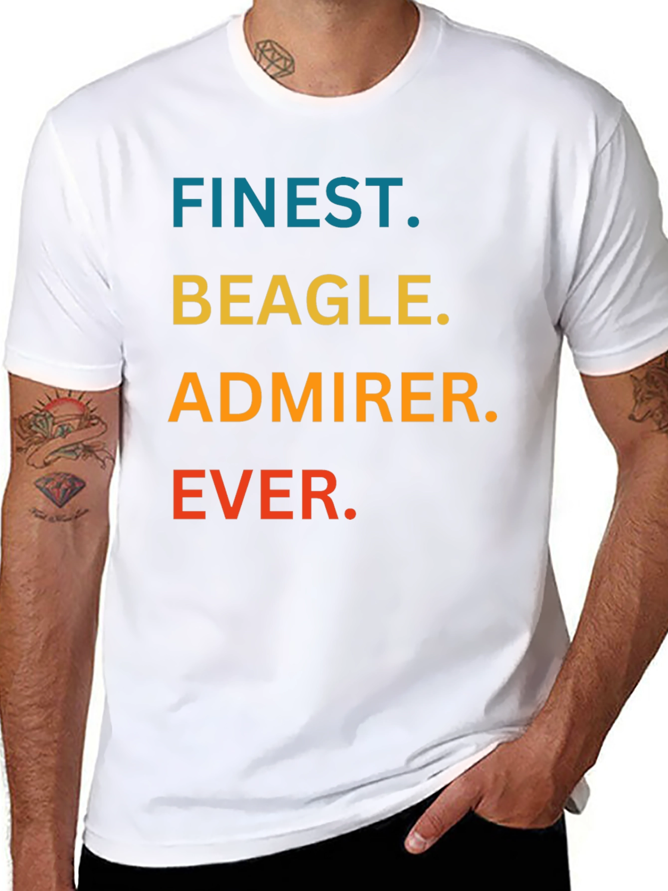 Finest Beagle Admirer Ever Black T-Shirt