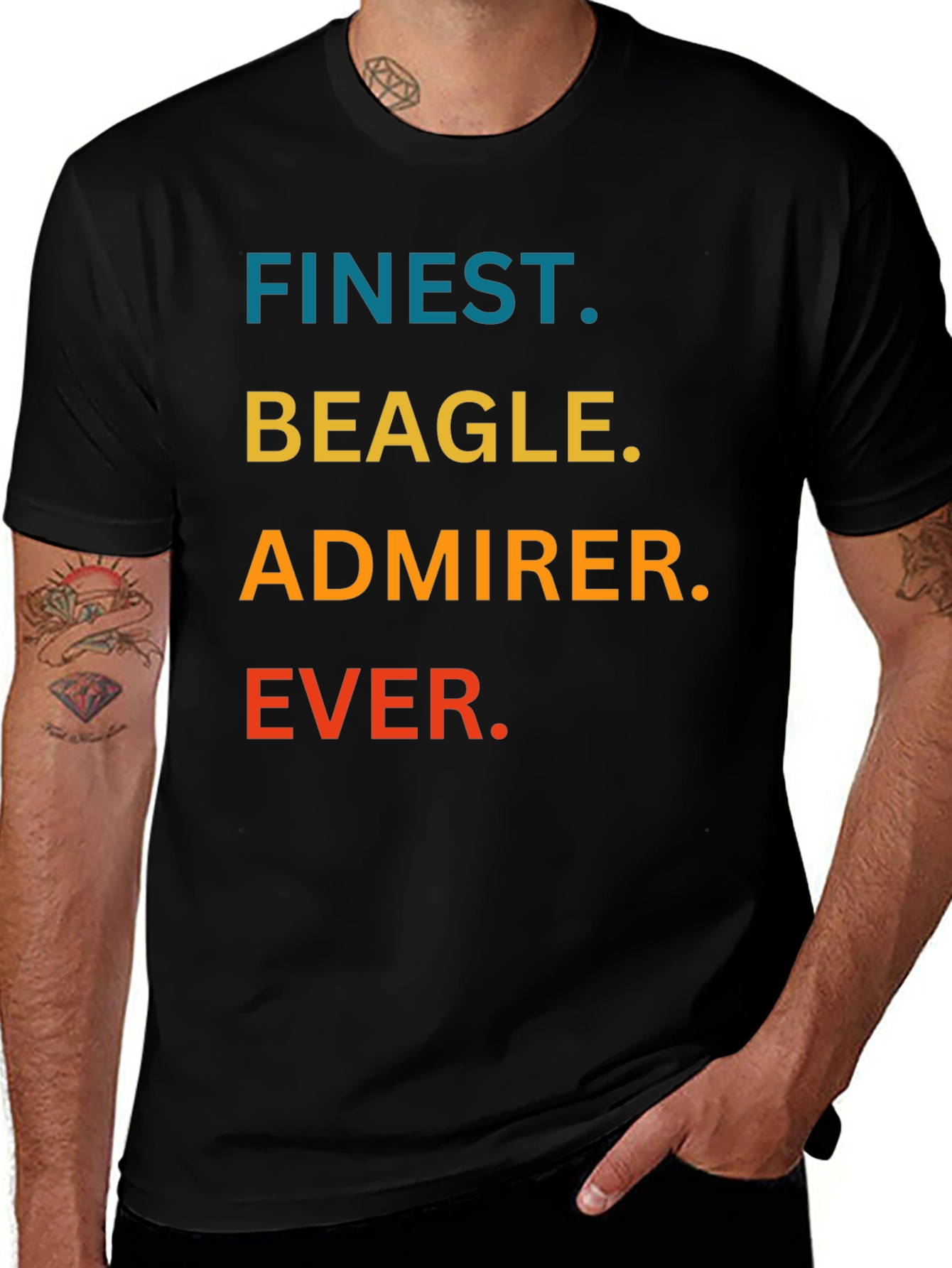 Finest Beagle Admirer Ever Black T-Shirt